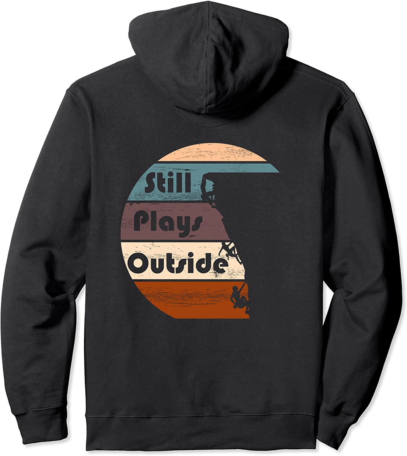 Vintage Retro Mountain Rock Climbing Climber Hiker Pullover Hoodie