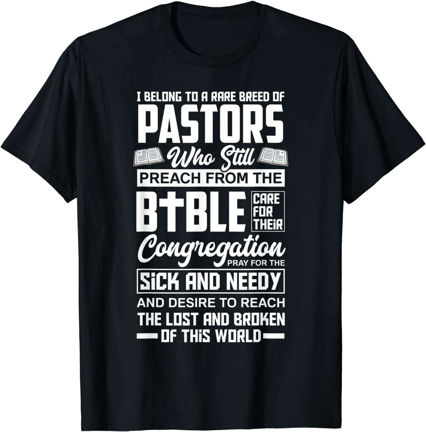 I Belong To A Rare Breed Of Pastors Minister Clergy Pastor T-Shirt