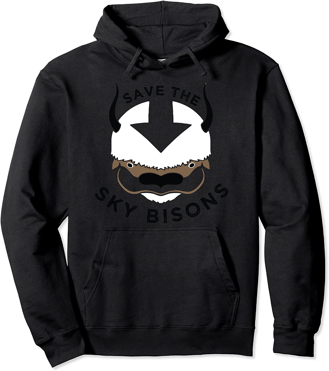 Save The Sky Bisons With Bison Head Pullover Hoodie