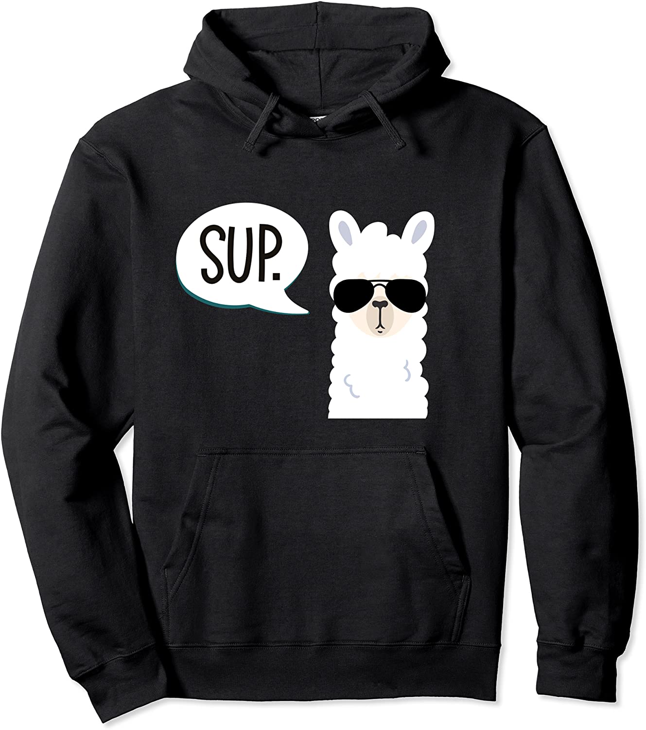 Funny SUP Llama hoodie pullover sweatshirt