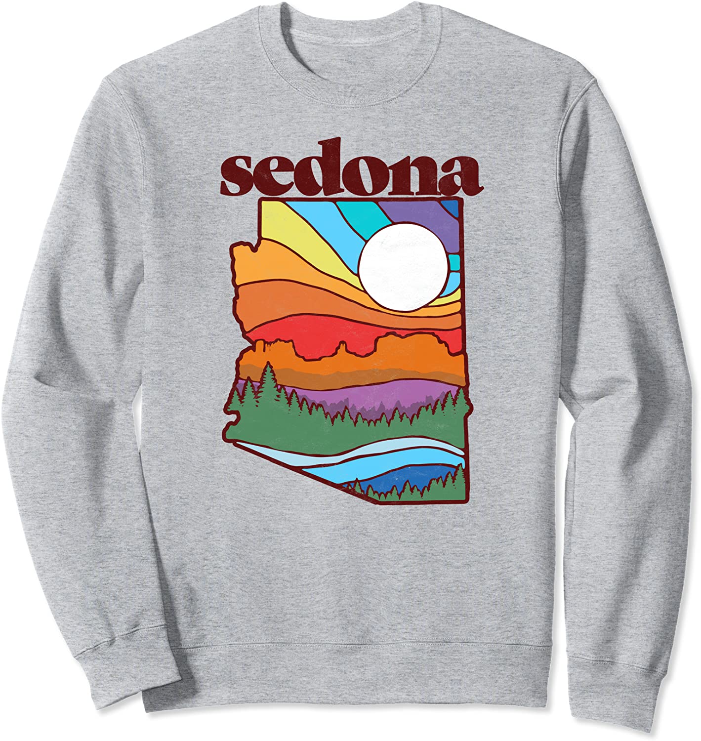 Sedona Arizona Vintage Nature Design Outdoor Graphic Sweatshirt