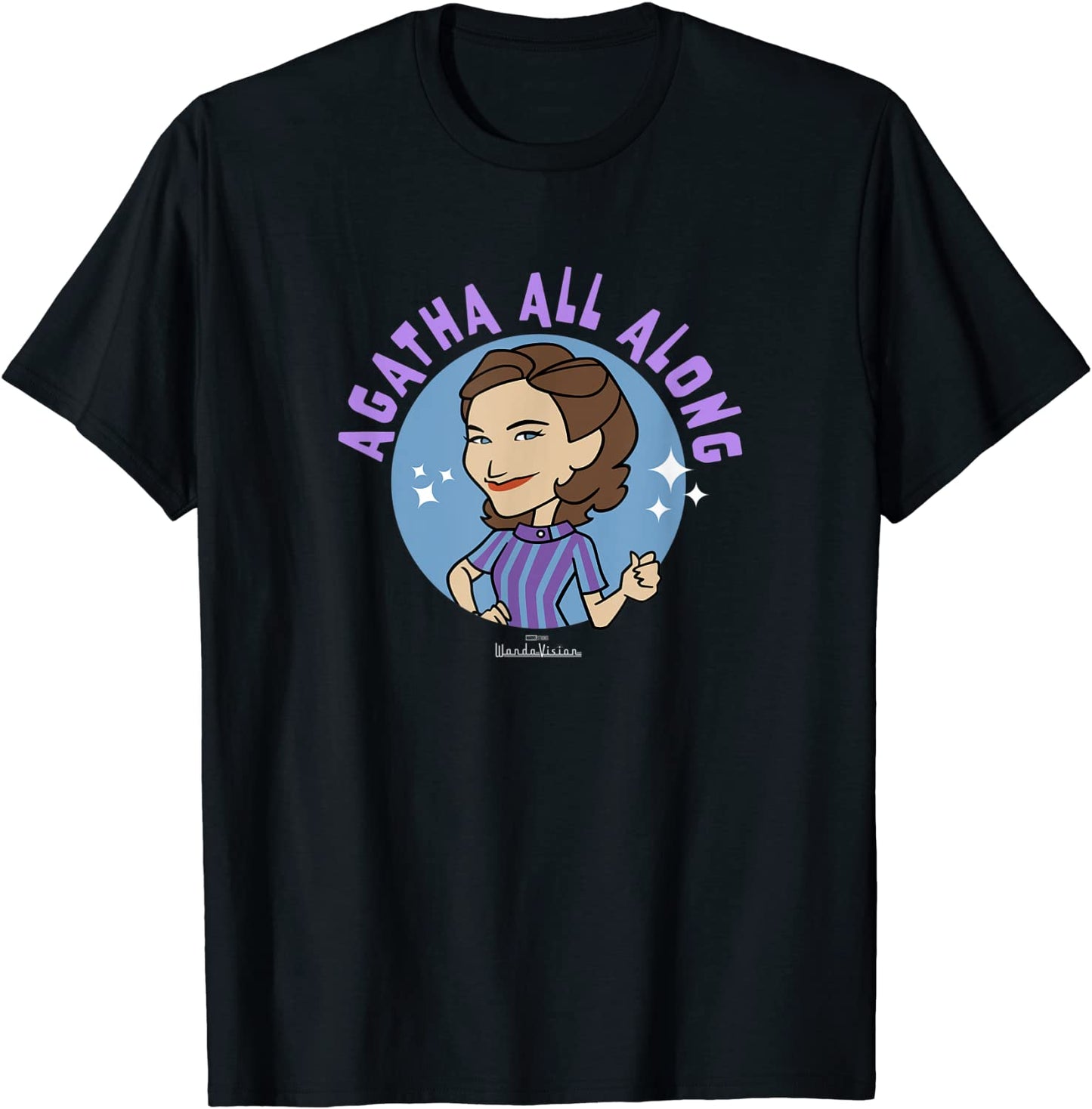 Marvel WandaVision Agatha All Along Retro Circle T-Shirt