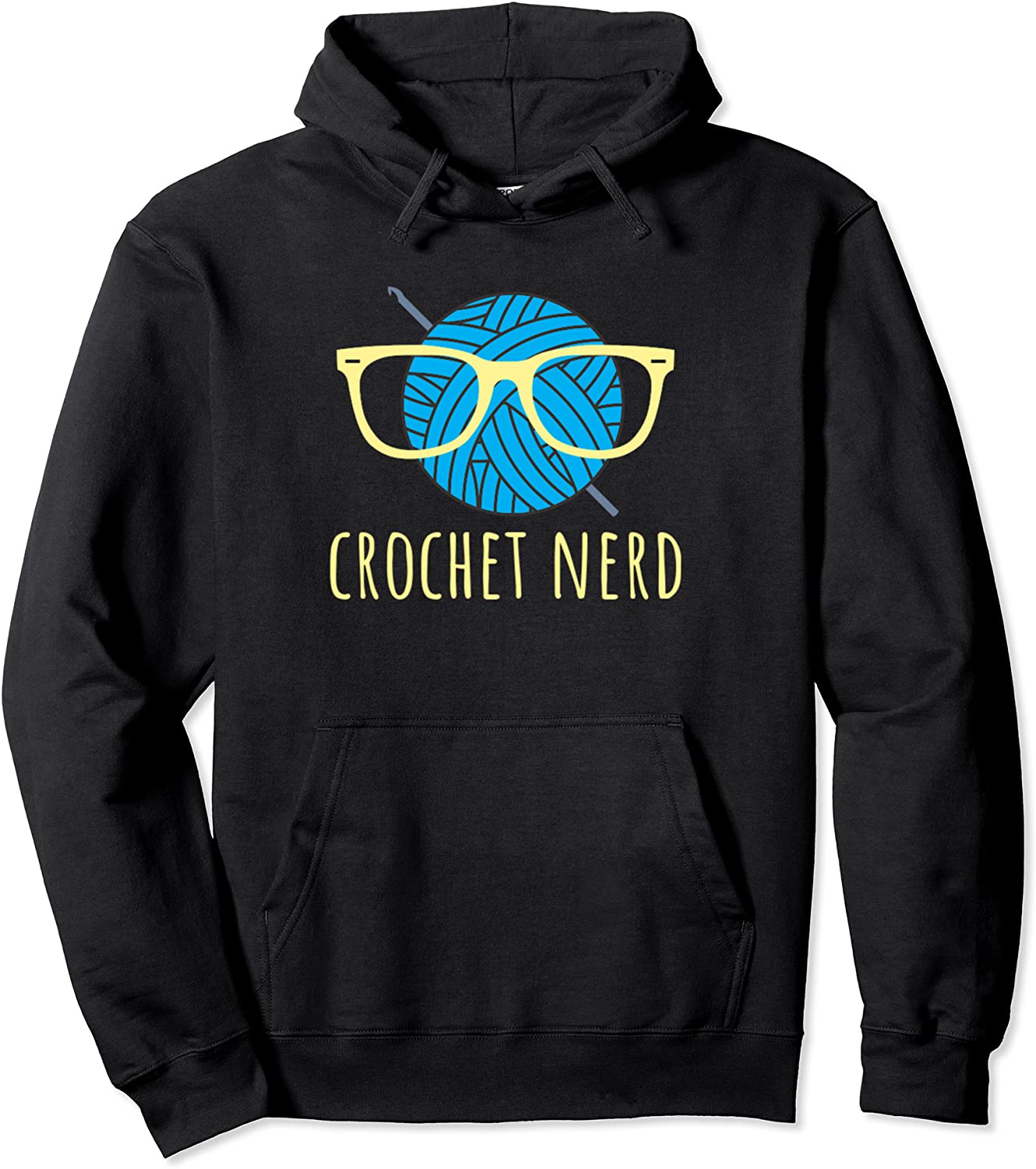 Crochet Nerd Funny Grandma Mom Crocheting Yarn Lover Gift Pullover Hoodie