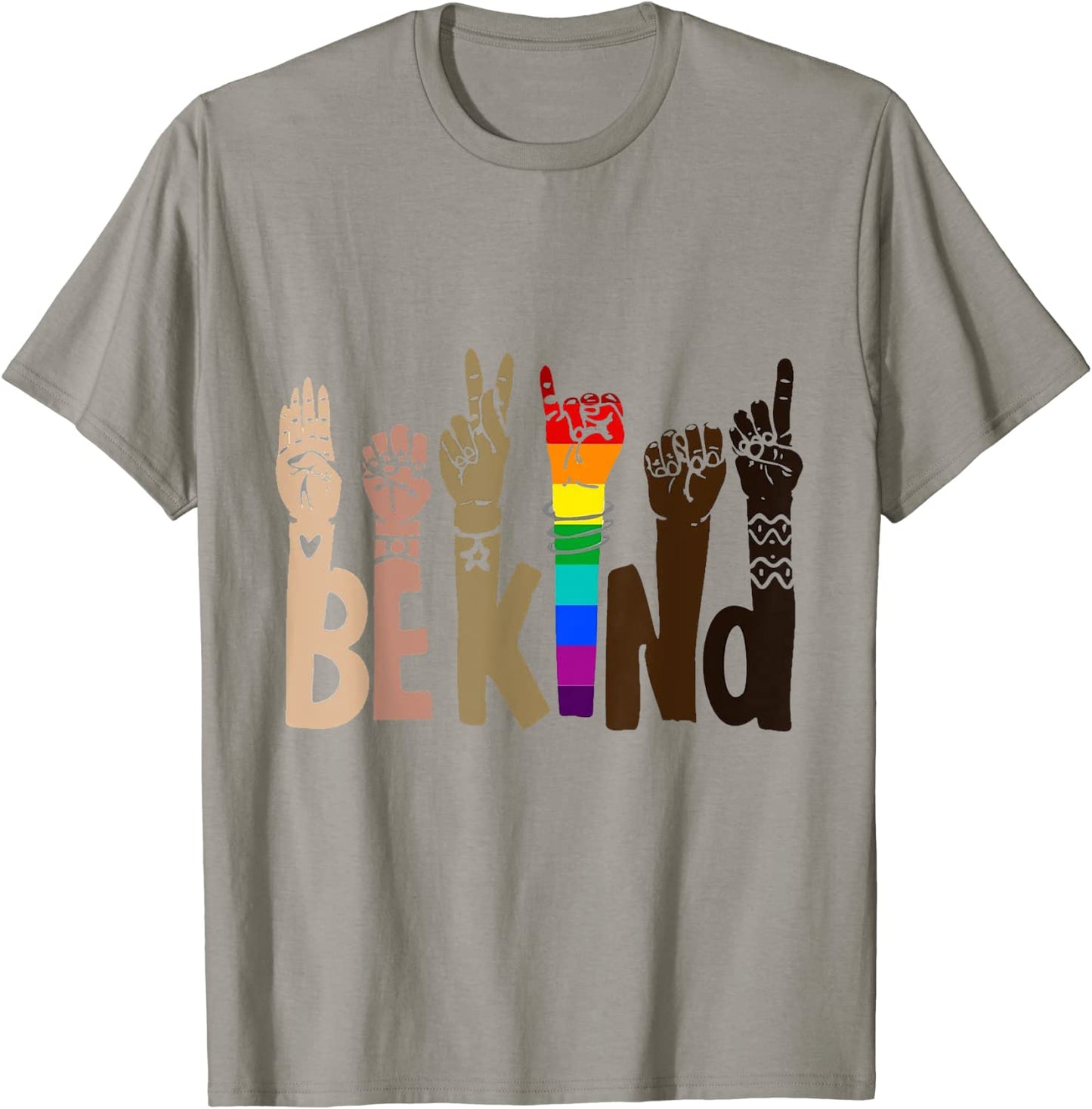 Be Kind Sign Language Rainbow Be Kind Hands Gift For LGBT T-Shirt