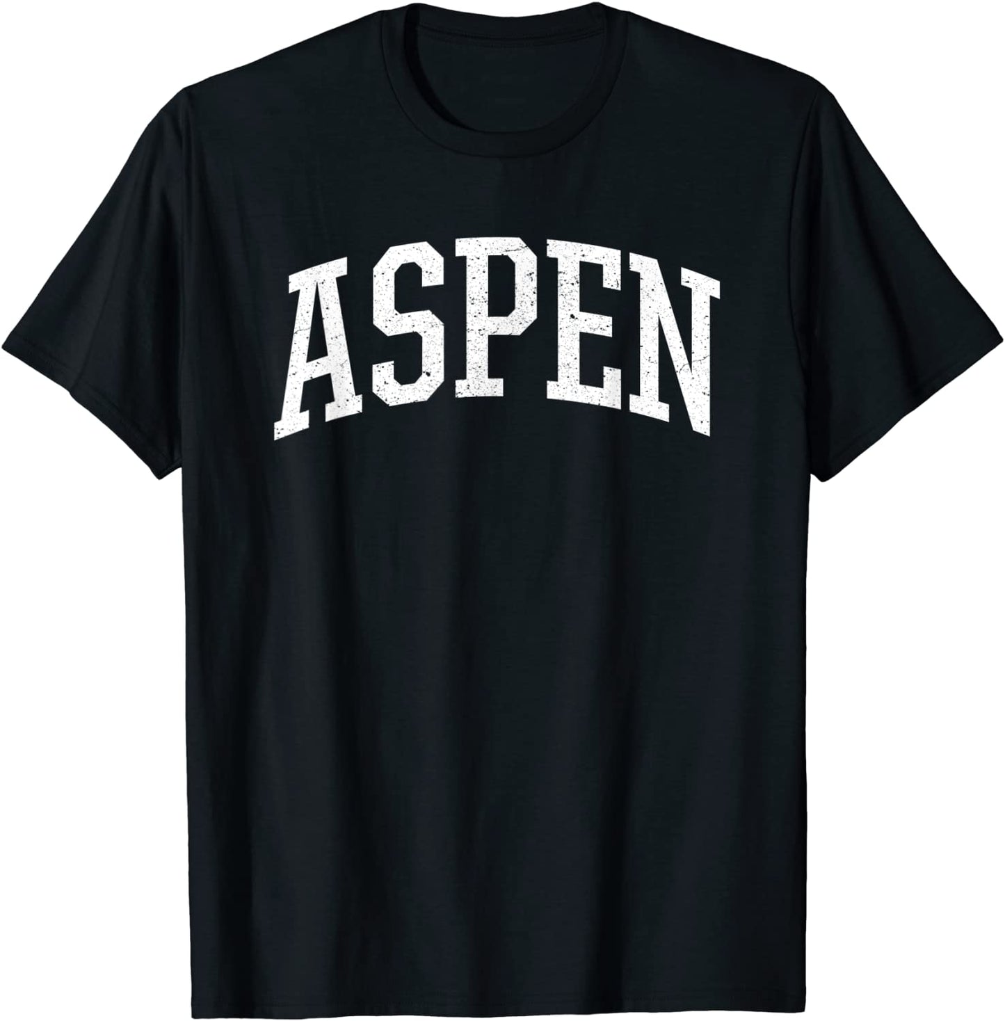 Distressed Aspen T-Shirt Retro Aspen Sports College-Style T
