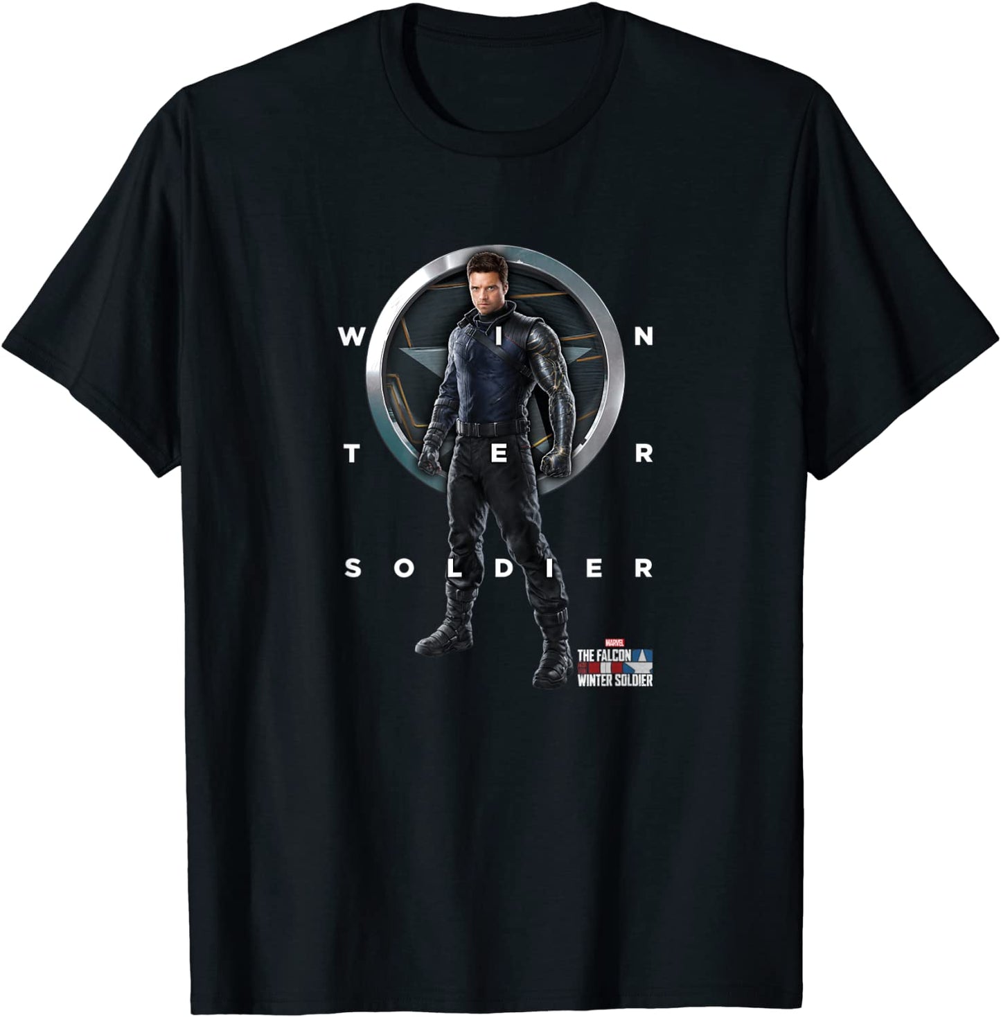 Marvel The Falcon And The Winter Soldier Bucky Shield T-Shirt