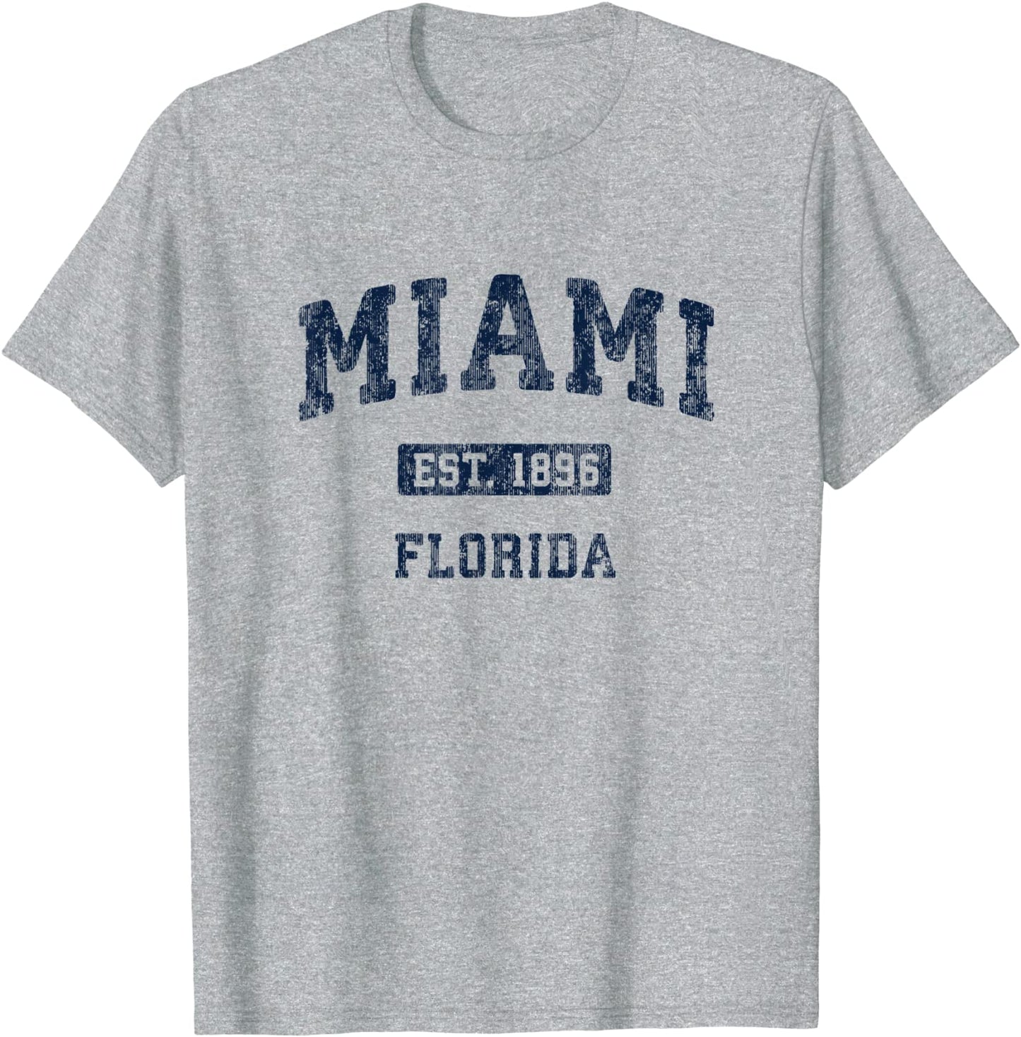 Miami Florida FL Vintage Athletic Sports Design T-Shirt