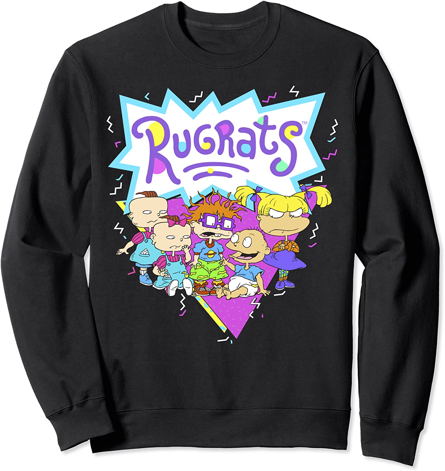 RugRats Group Shot Retro Geometric Logo Sweatshirt