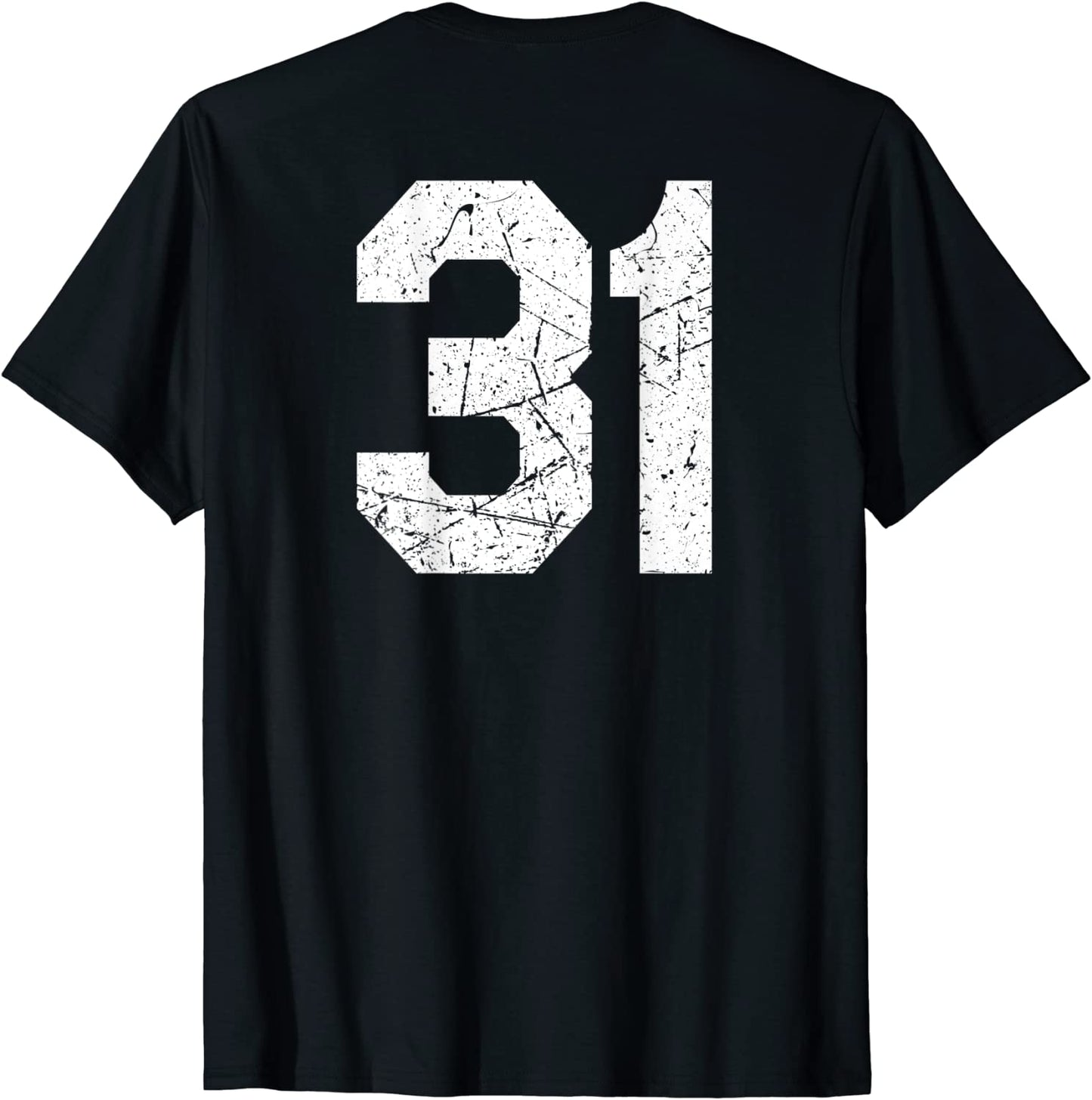 Jersey Uniform Number 31 Athletic Style Sports BACK Graphic T-Shirt