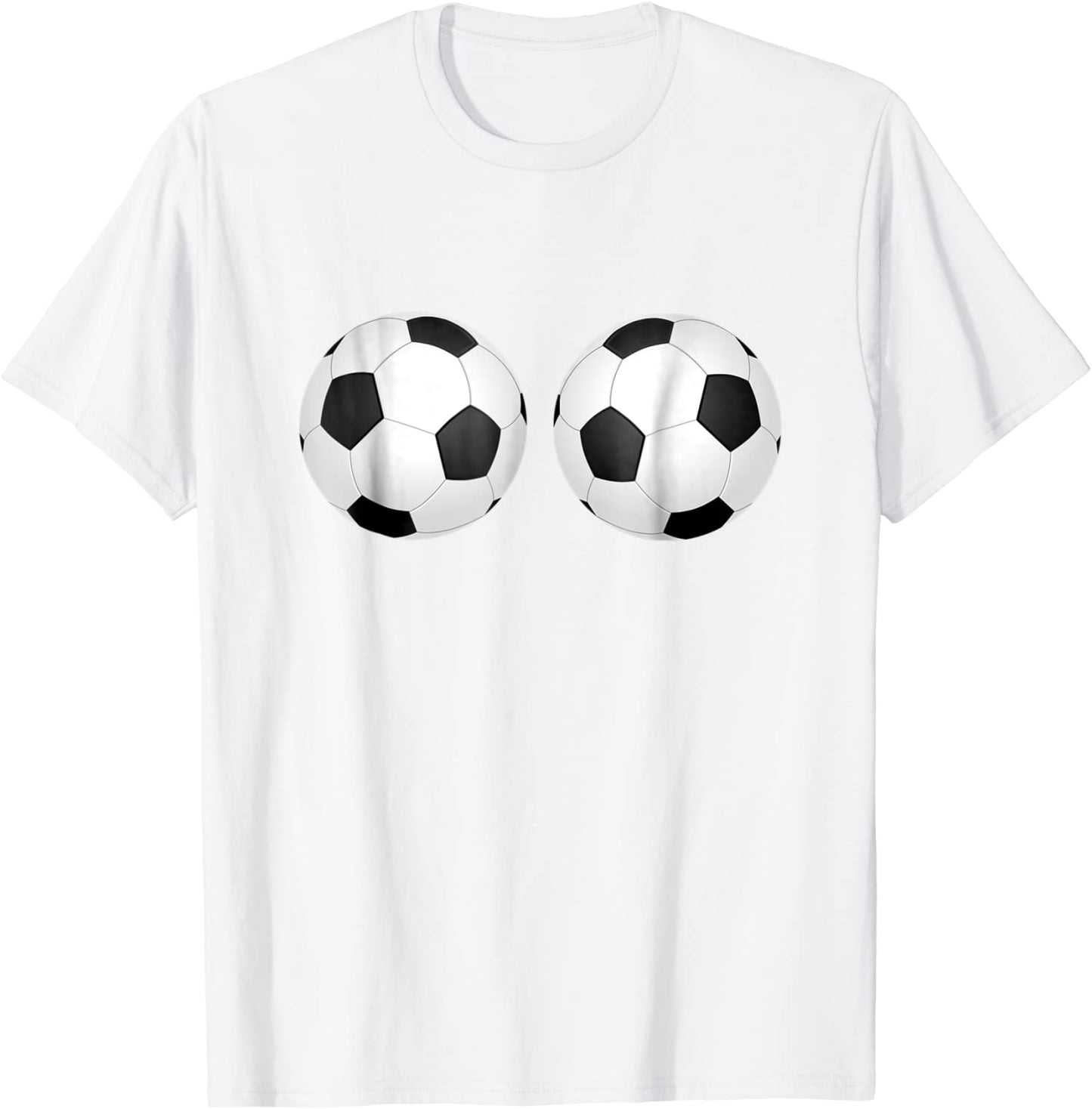 Funny Soccer Ball Boobs Tshirt Sports Bra Tee