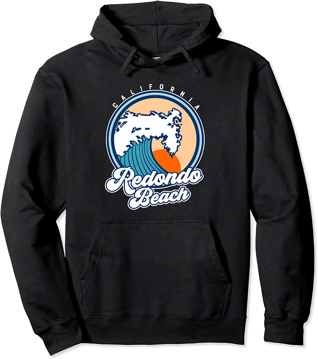 Redondo Beach California Surf Wave Hoodie