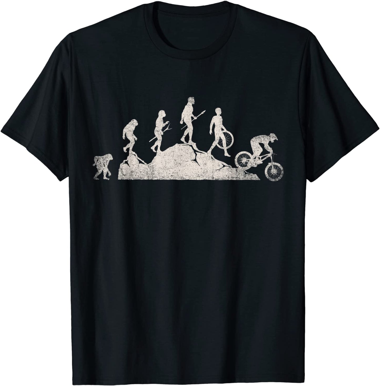 Mountain Biking Evolution Vintage Bicycle Sport Bike Rider T-Shirt