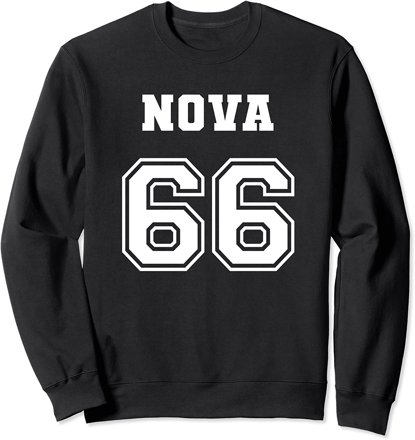 Jersey Style Nova 66 1966 Classic Old School Muscle Car Sweatshirt