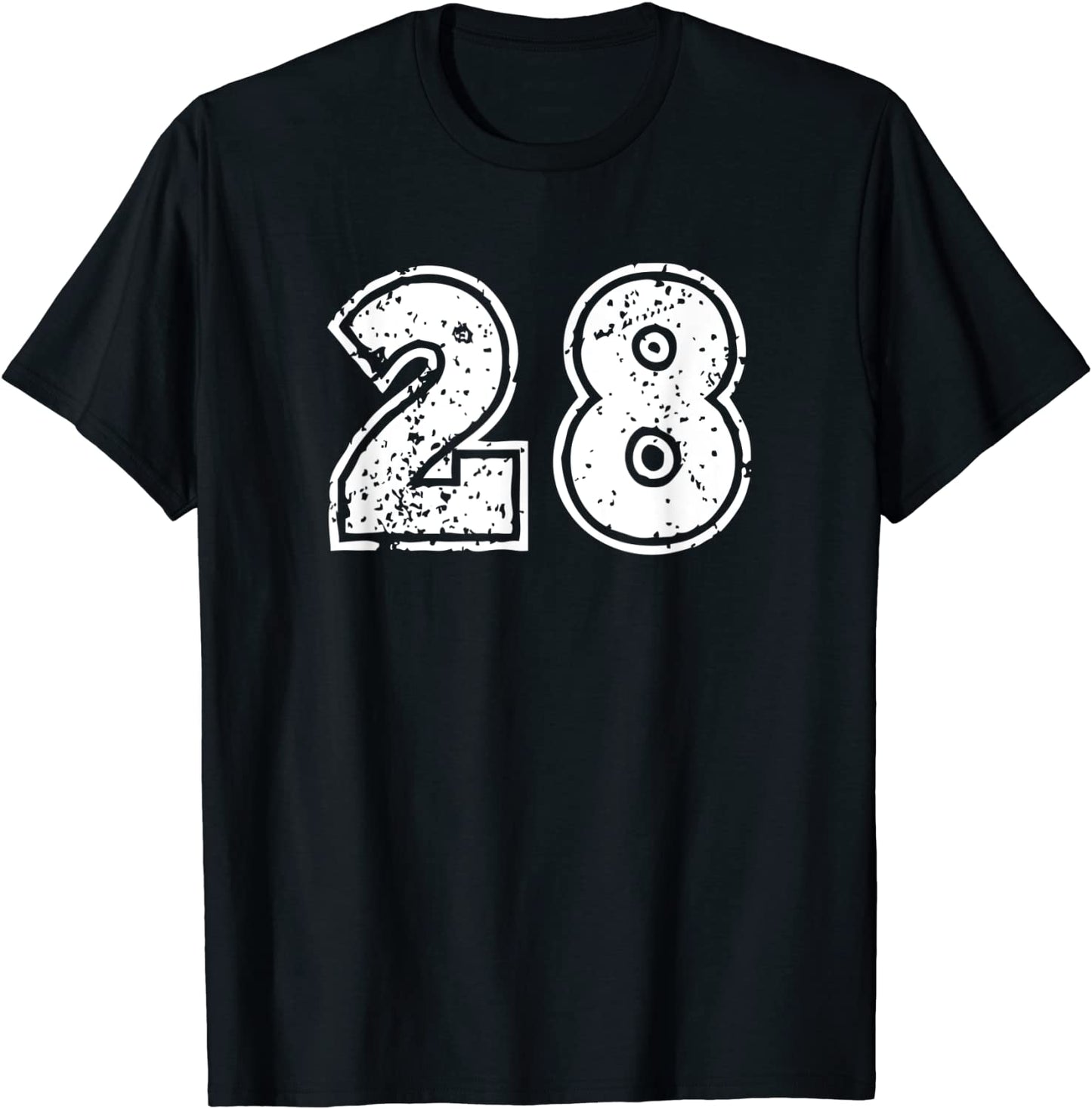 Number 28 Sports Player Uniform Number Jersey T-Shirt