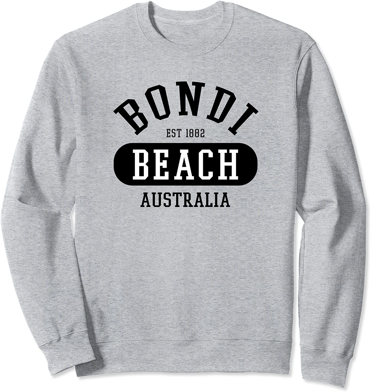 Retro College Style Bondi Beach Australia Graphic Design Sweatshirt