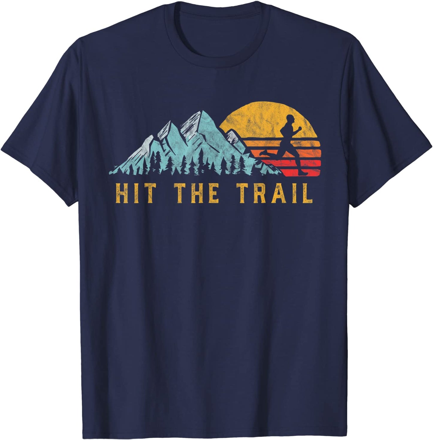 Hit the Trail Runner - Retro Style Vintage Running Graphic T-Shirt