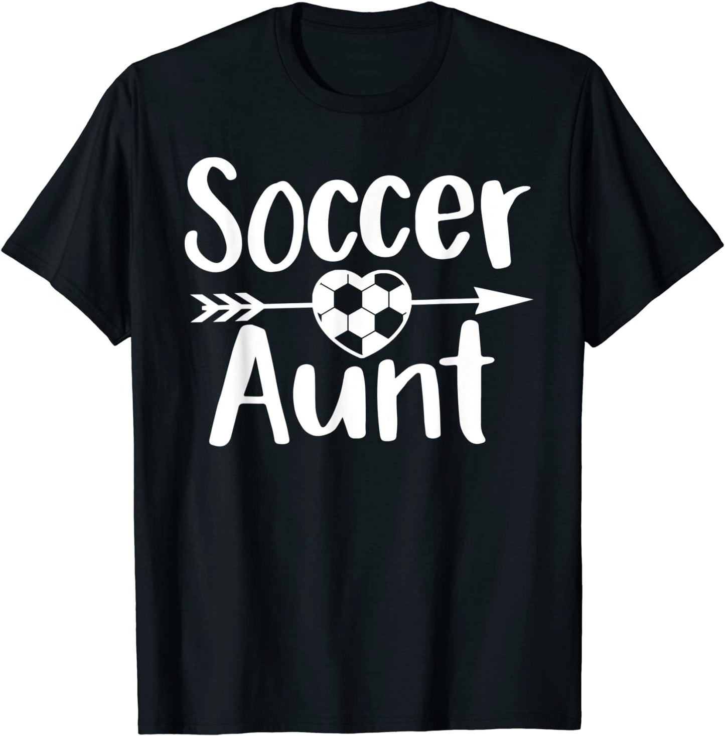 Soccer Aunt Heart Sport Lover Auntie Mothers Day T-Shirt