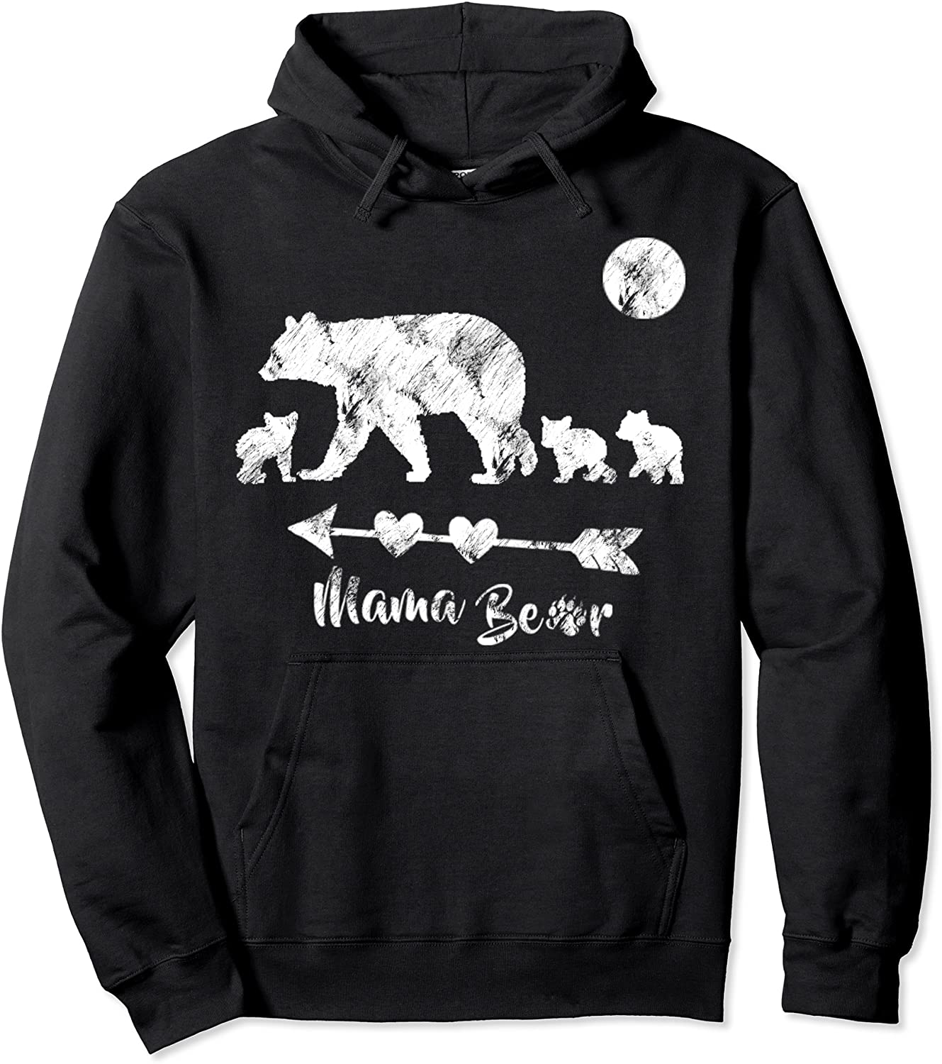 Mama Bear Shirt with Three Cute Bear Cubs - Mothers Day Gift Pullover Hoodie