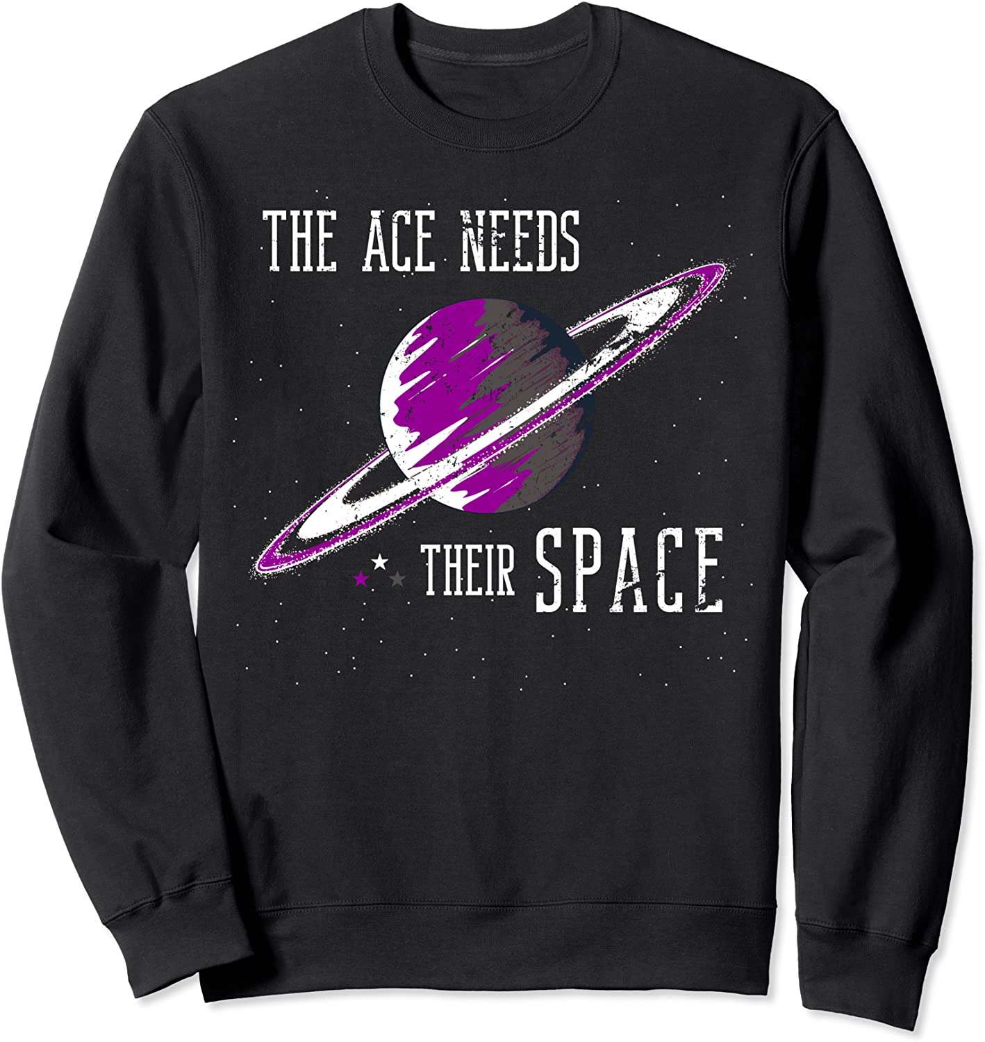 Funny Asexuality Flag Saturn Ace LGBTQIA Pride Month Asexual Sweatshirt