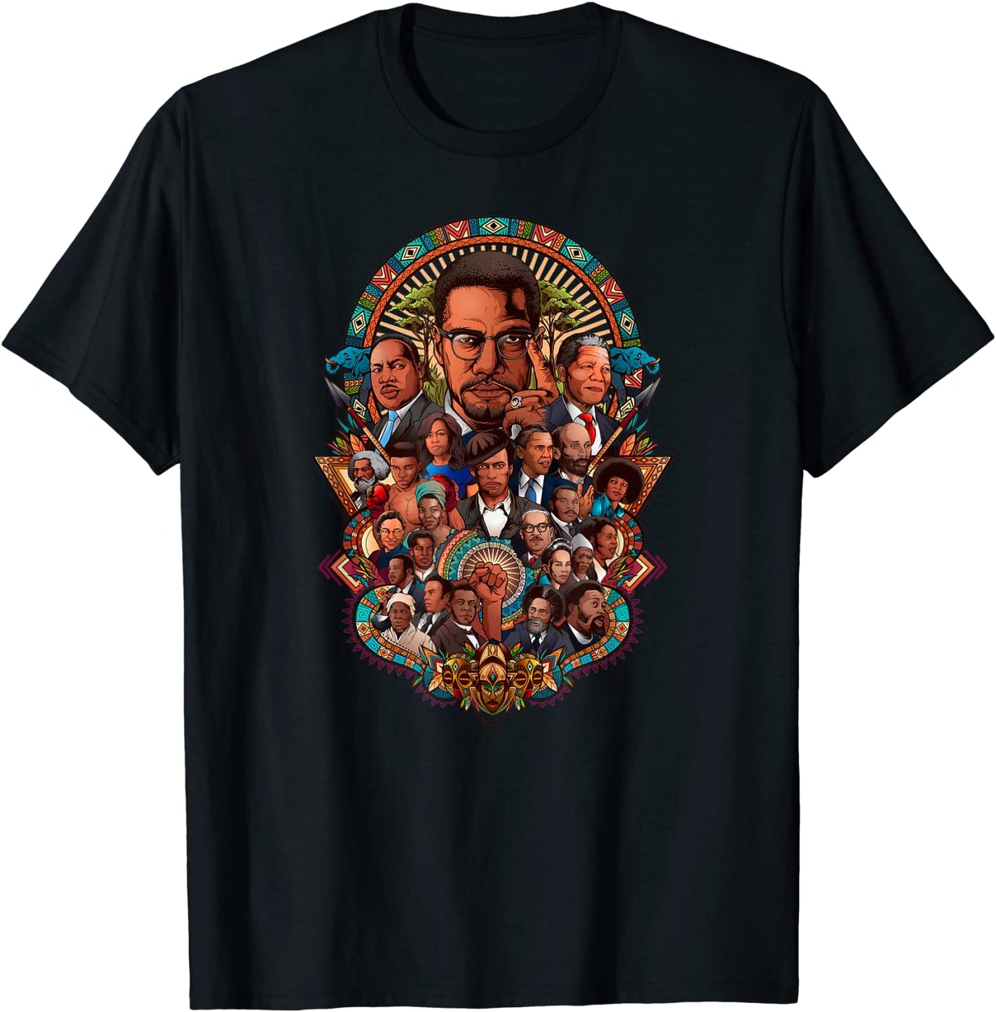 Black History Leaders Collage Inspirational African American T-Shirt