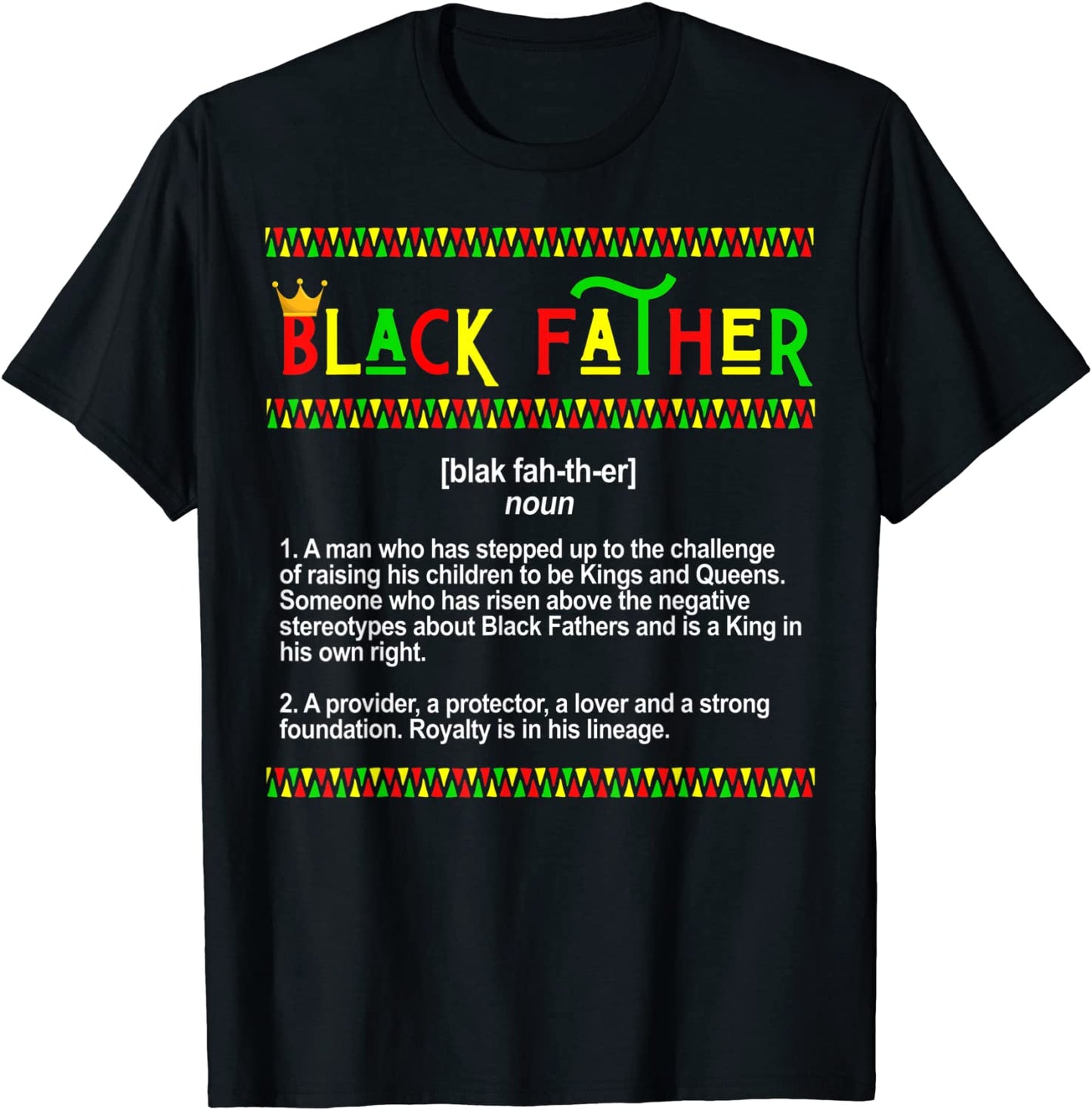 Mens Black Father Men Melanin King Husband Dad Juneteenth Kings T-Shirt