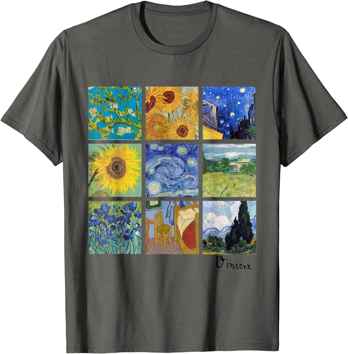 Van Gogh Paintings Sunflowers Starry Night T-Shirt