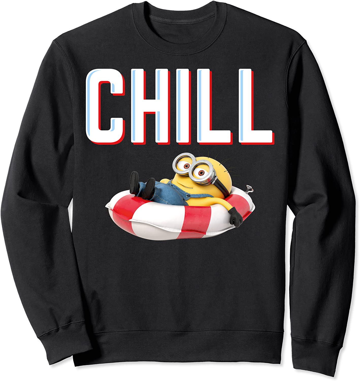 Despicable Me Minions Chill Tracer Text Pool Float Sweatshirt