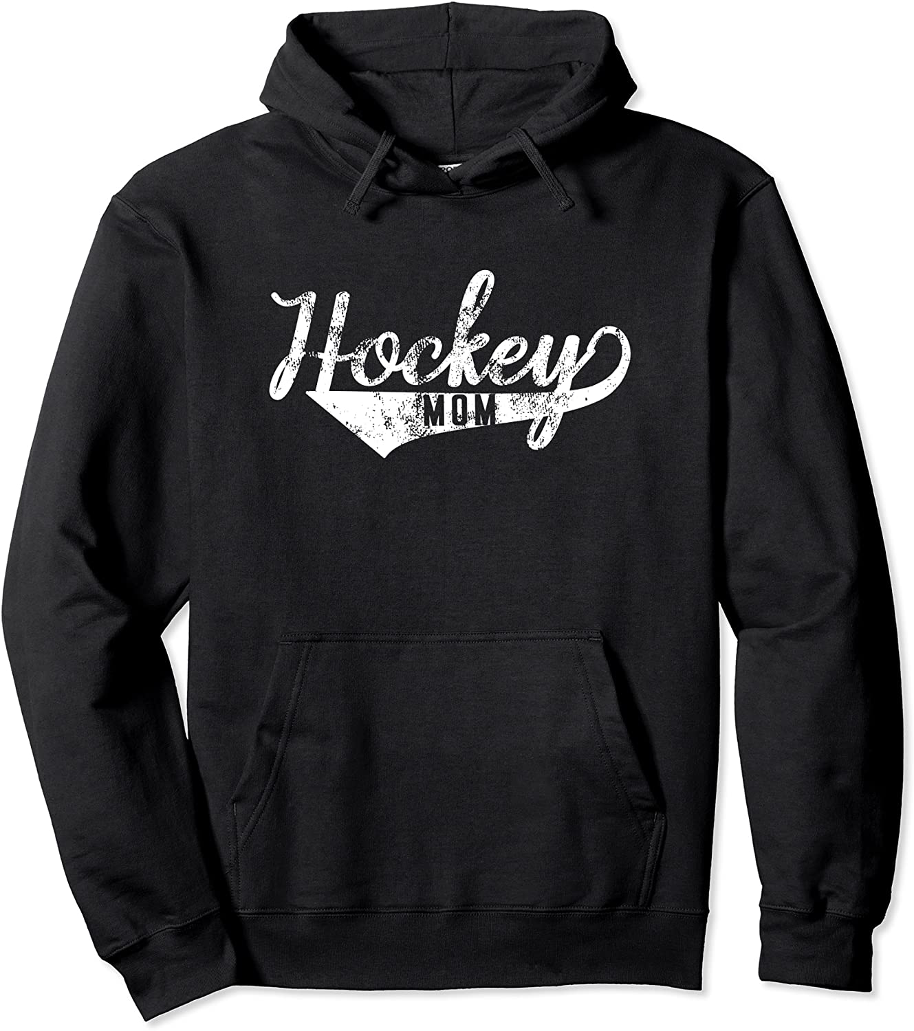 Hockey Mom Hoodie Sweatshirt Distressed Vintage Design