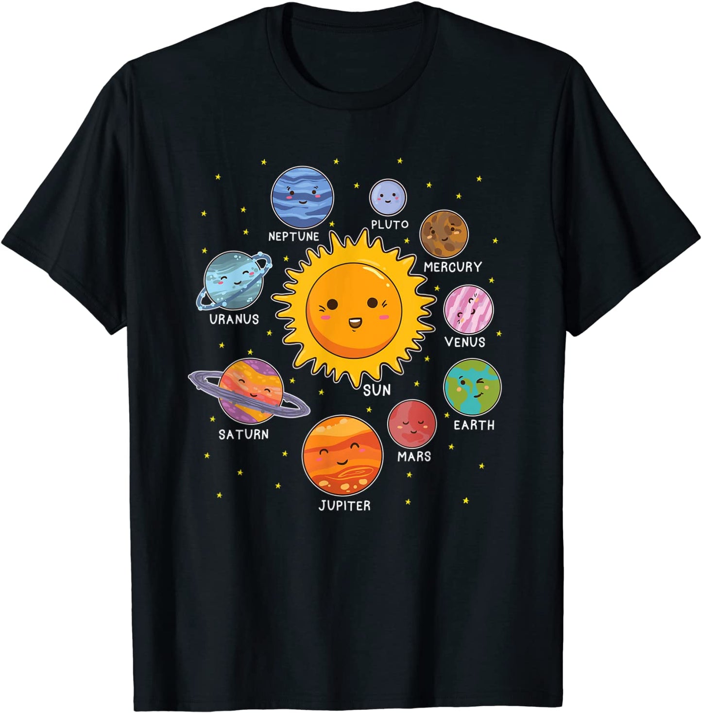 Solar System Space Planets for STEM Kids Boys Girls Toddlers T-Shirt