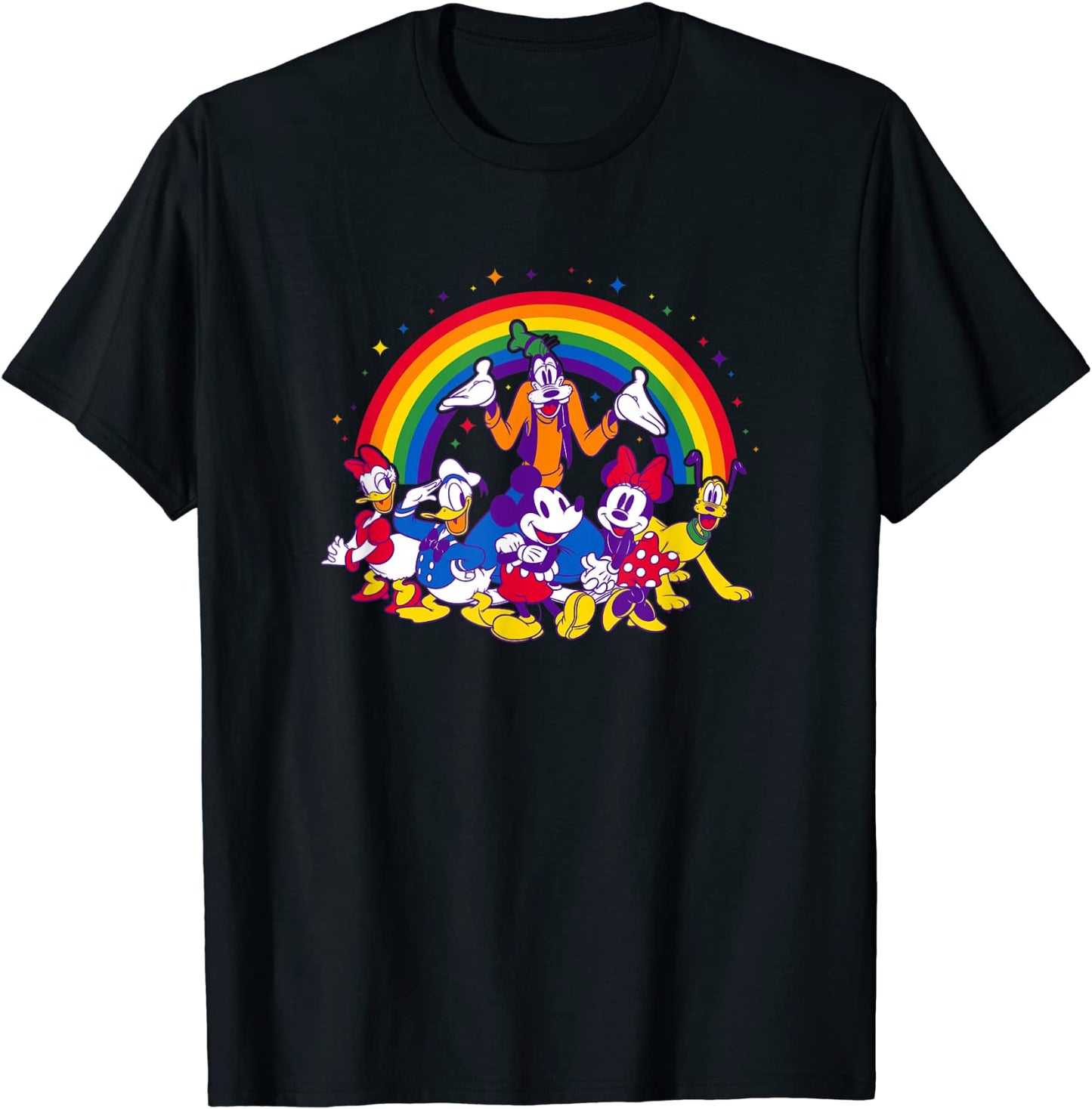 Disney Mickey Friends Group Pride Rainbow T-Shirt
