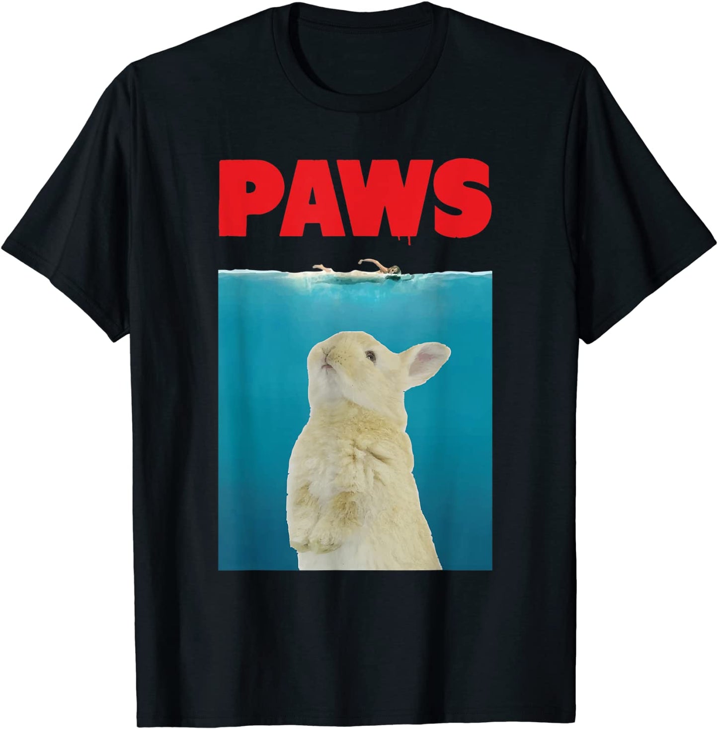 Paws Bunny T-Shirt Funny Parody Rabbit Lover Gifts