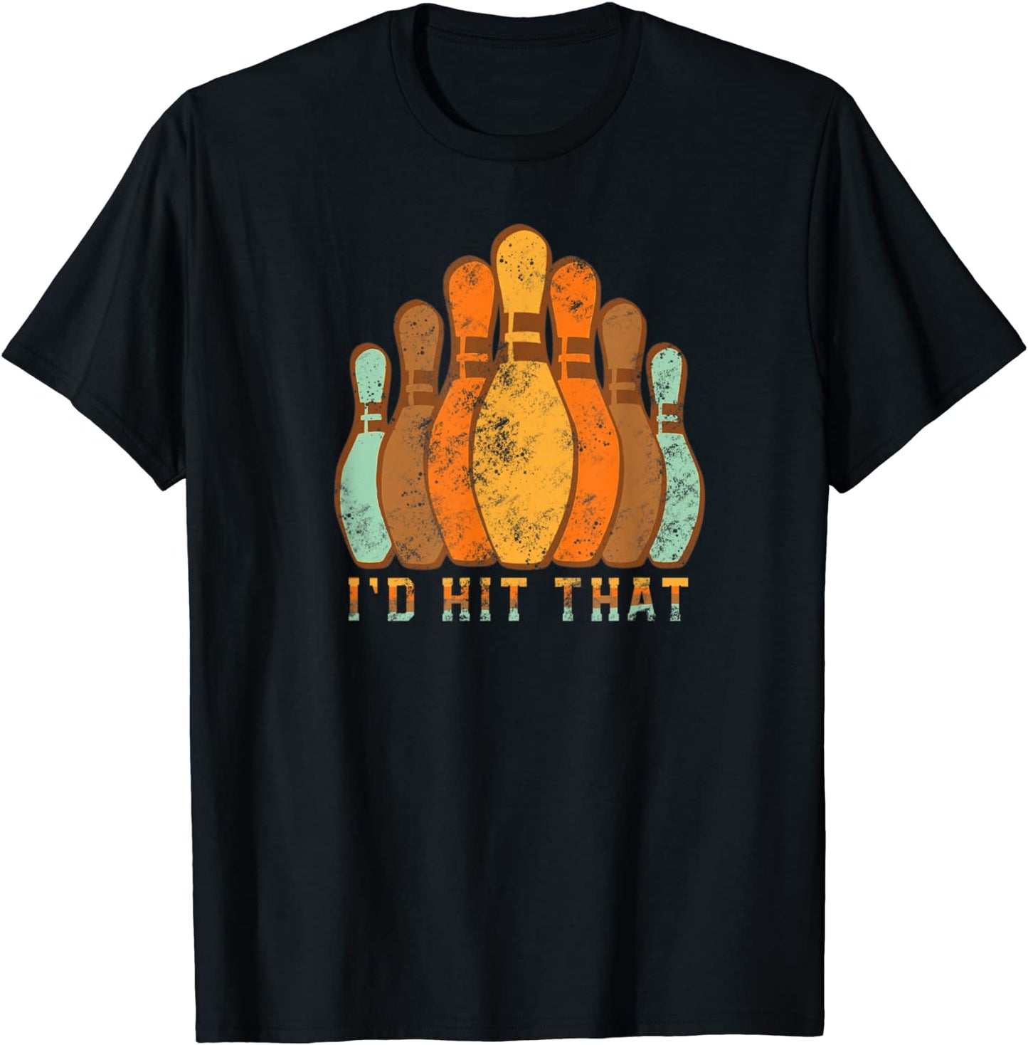 Id Hit That Funny Bowling Vintage Bowlers Gift T-Shirt
