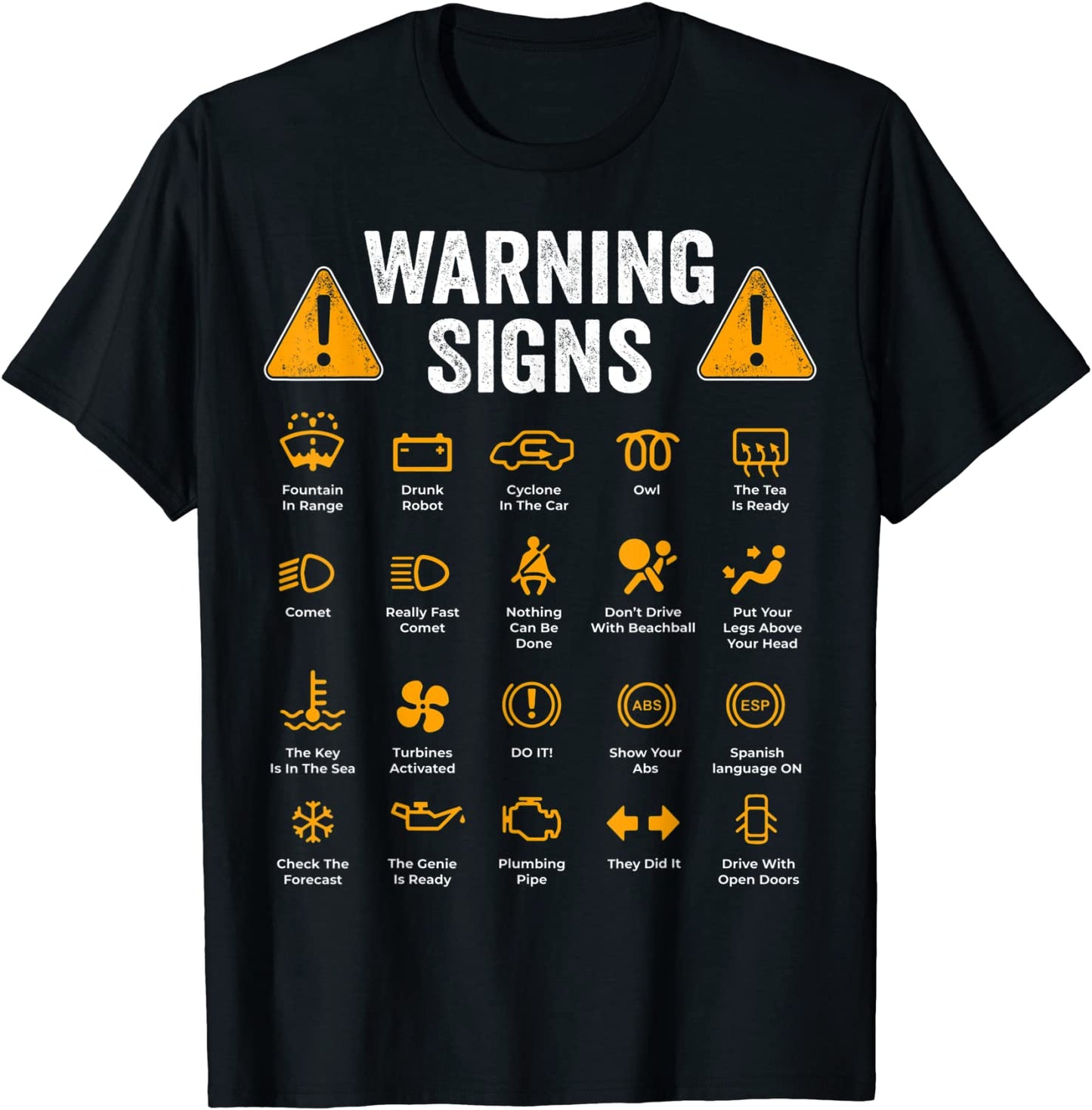 Funny Driving Warning Signs 101 Auto Mechanic Gift Driver T-Shirt