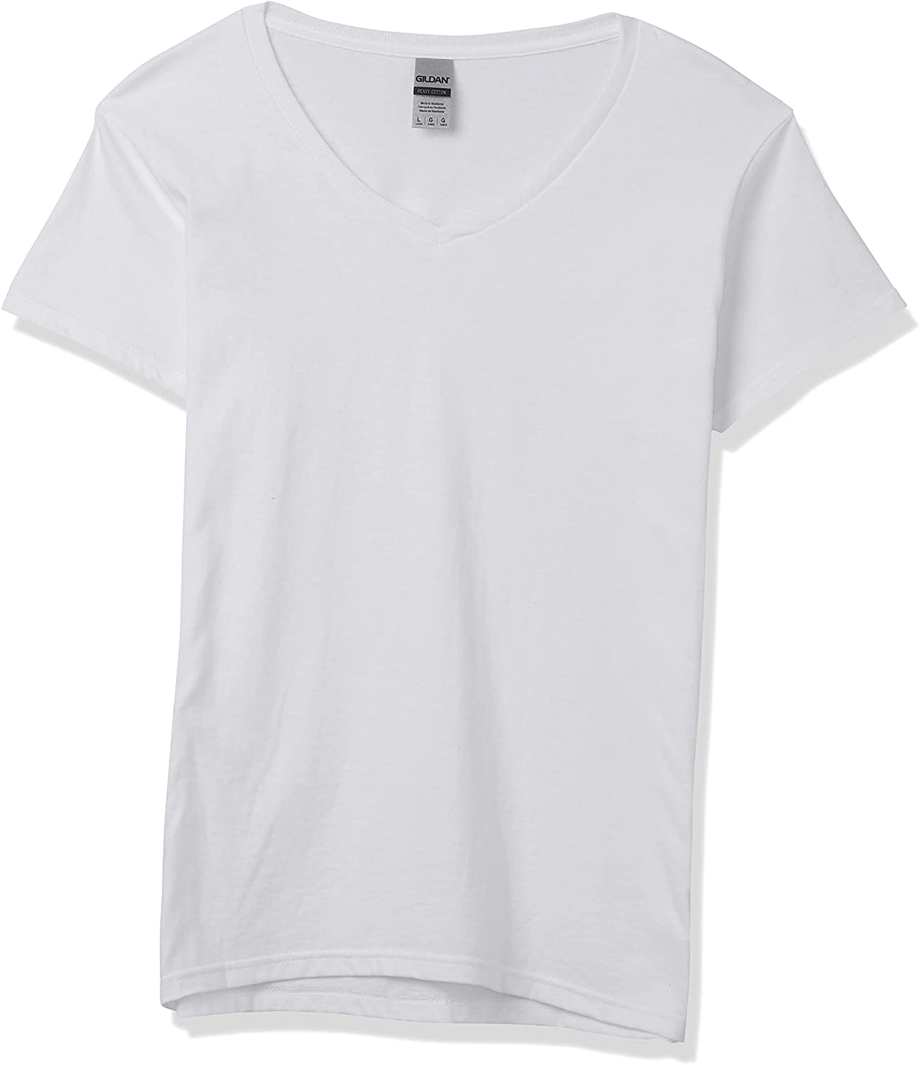 Gildan Womens Heavy Cotton V-Neck T-Shirt 2-Pack