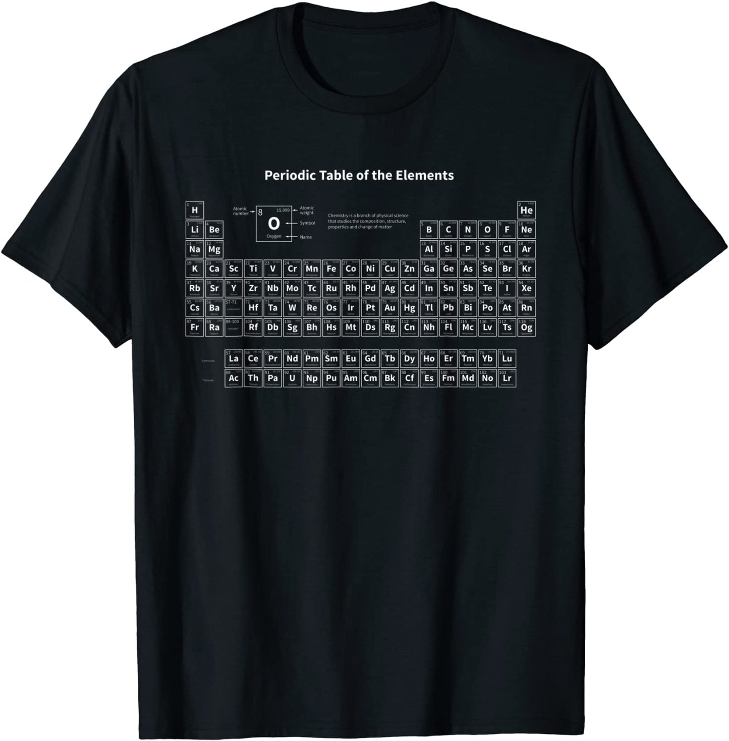 Periodic Table Of The Elements Chemists Nerd Gift Chemistry T-Shirt