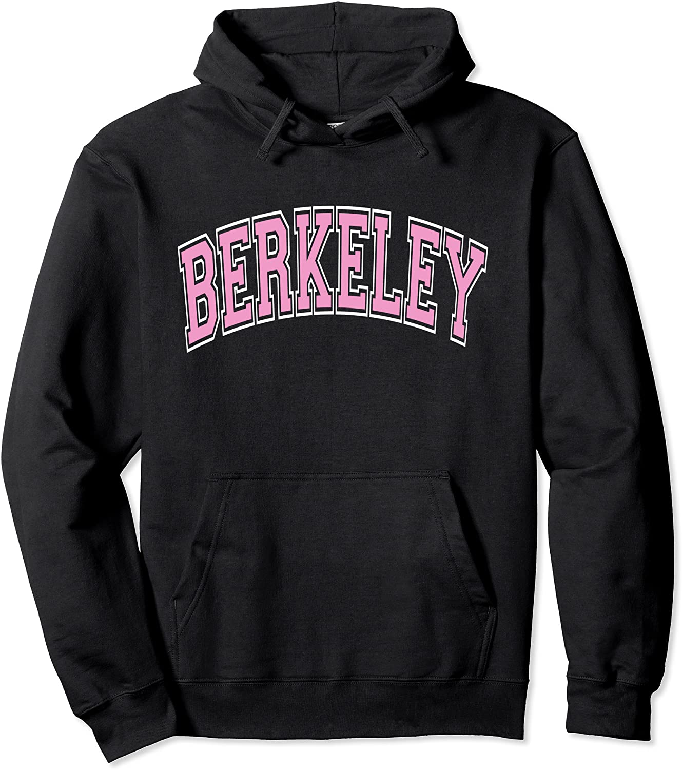 Berkeley California CA Varsity Style Pink Text Pullover Hoodie