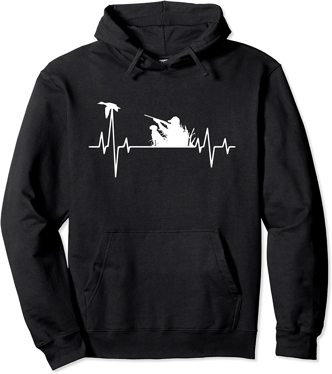 Duck Hunting Waterfowl Heartbeat Hoodie Gift For Duck Hunter