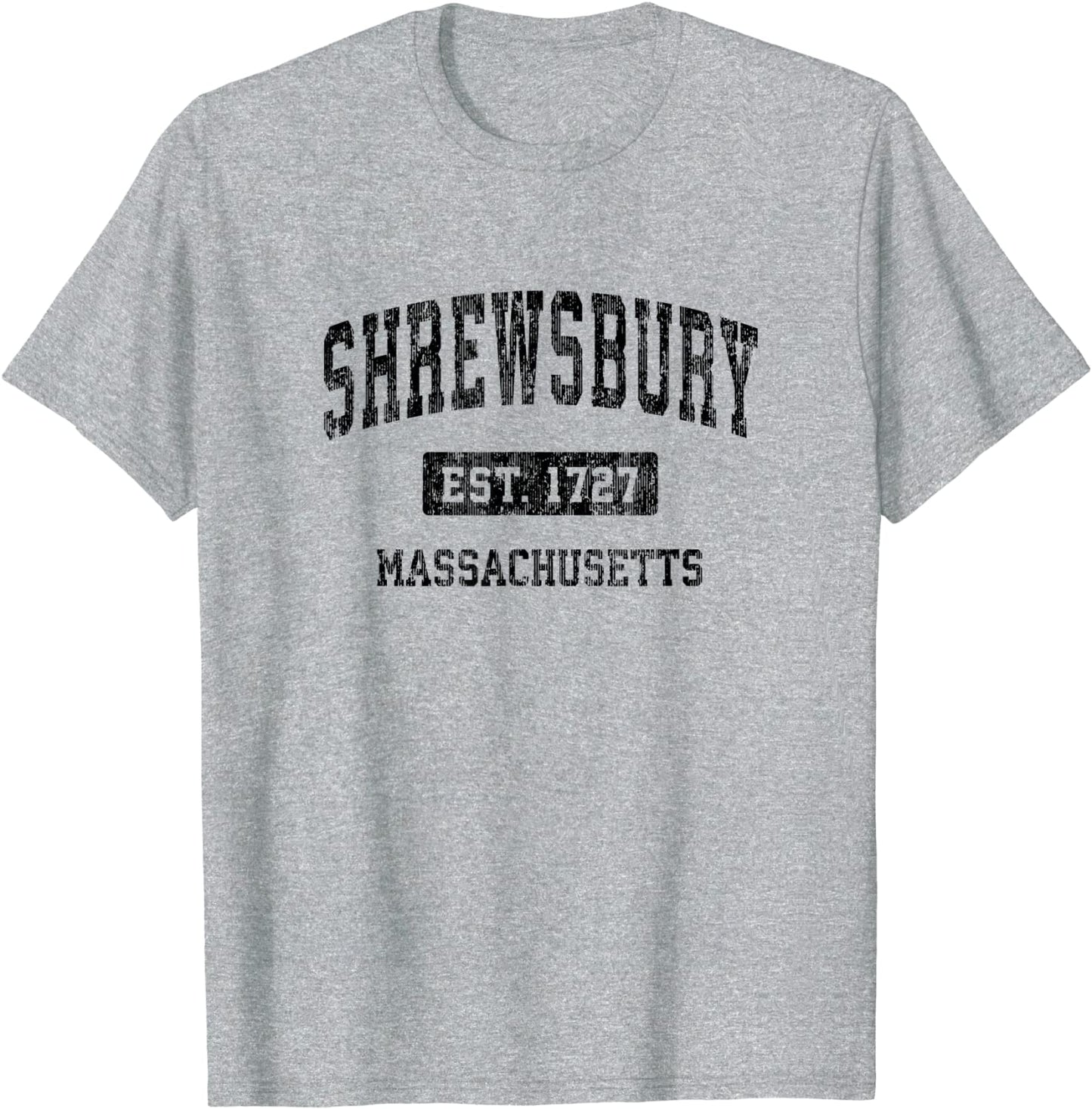 Shrewsbury Massachusetts MA Vintage Sports Design Black Desi T-Shirt
