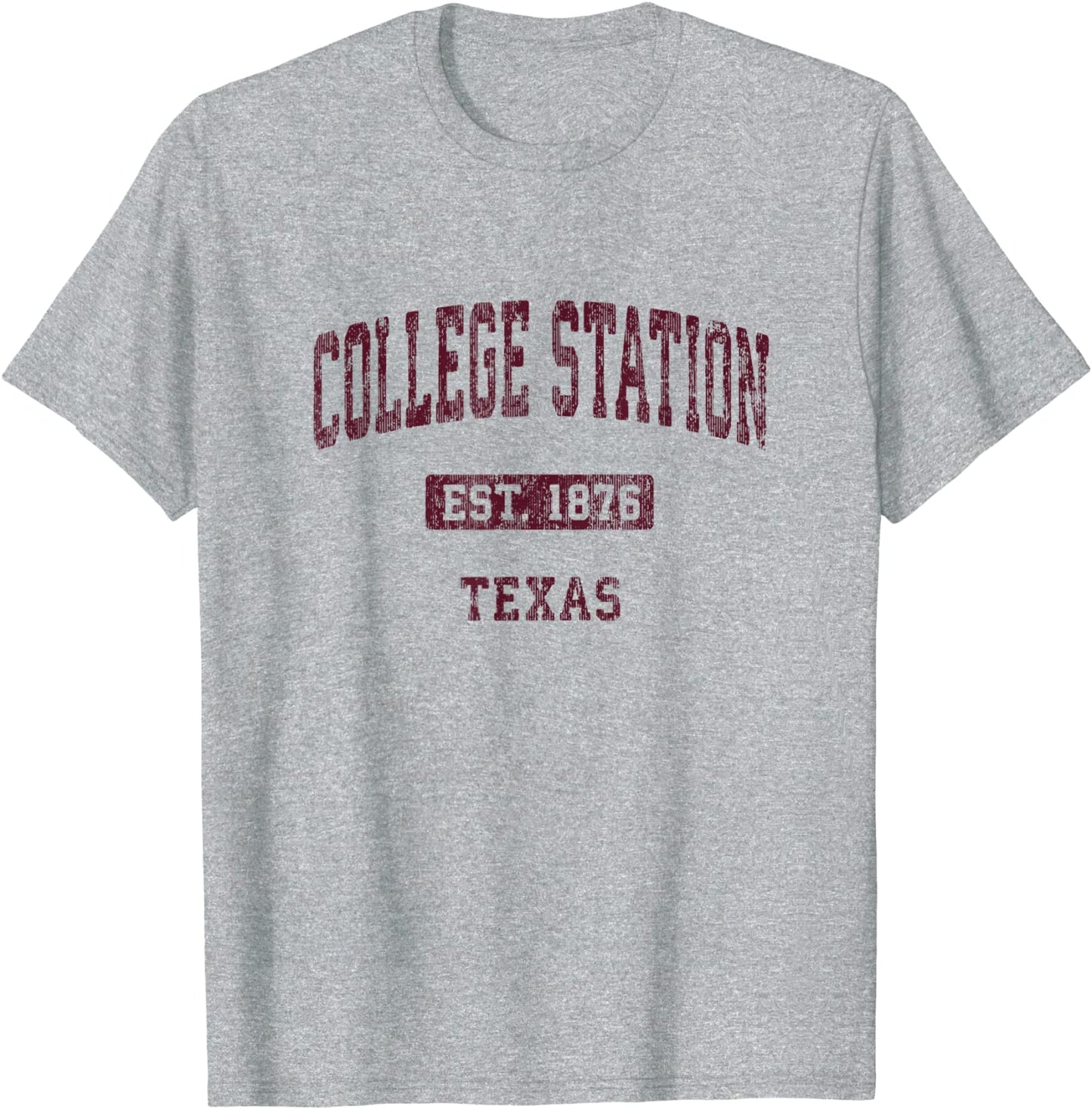 College Station Texas TX Vintage Athletic Sports Design T-Shirt