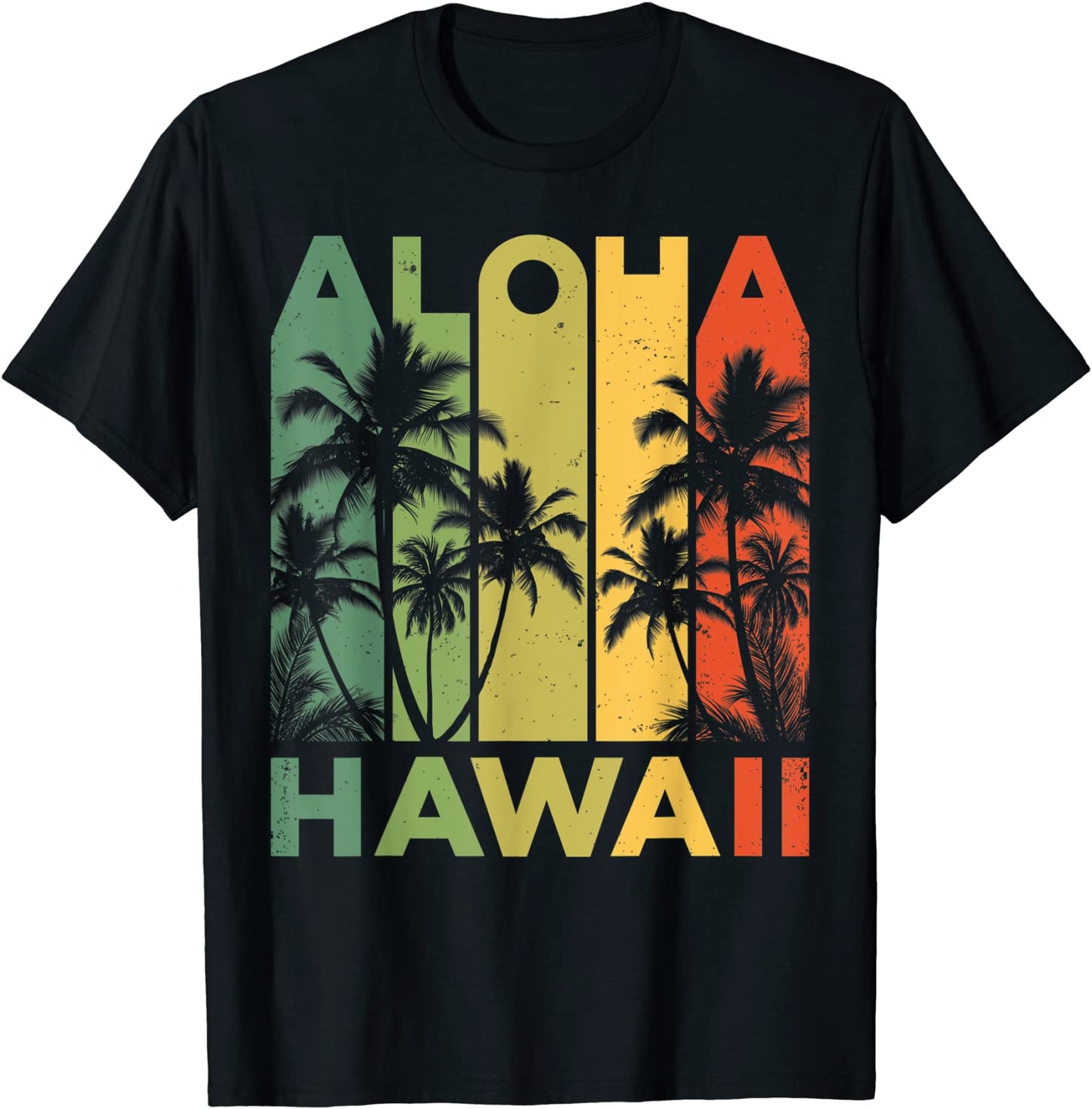 Aloha Hawaii Hawaiian Island T shirt Vintage 1980s Throwback T-Shirt