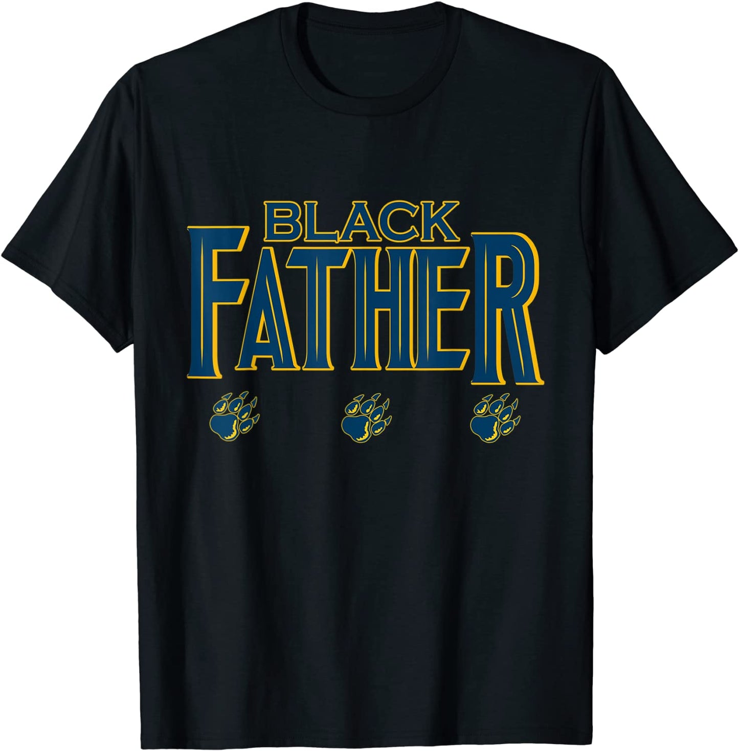 Mens Black Father Panther Fathers Day African American Dad T-Shirt