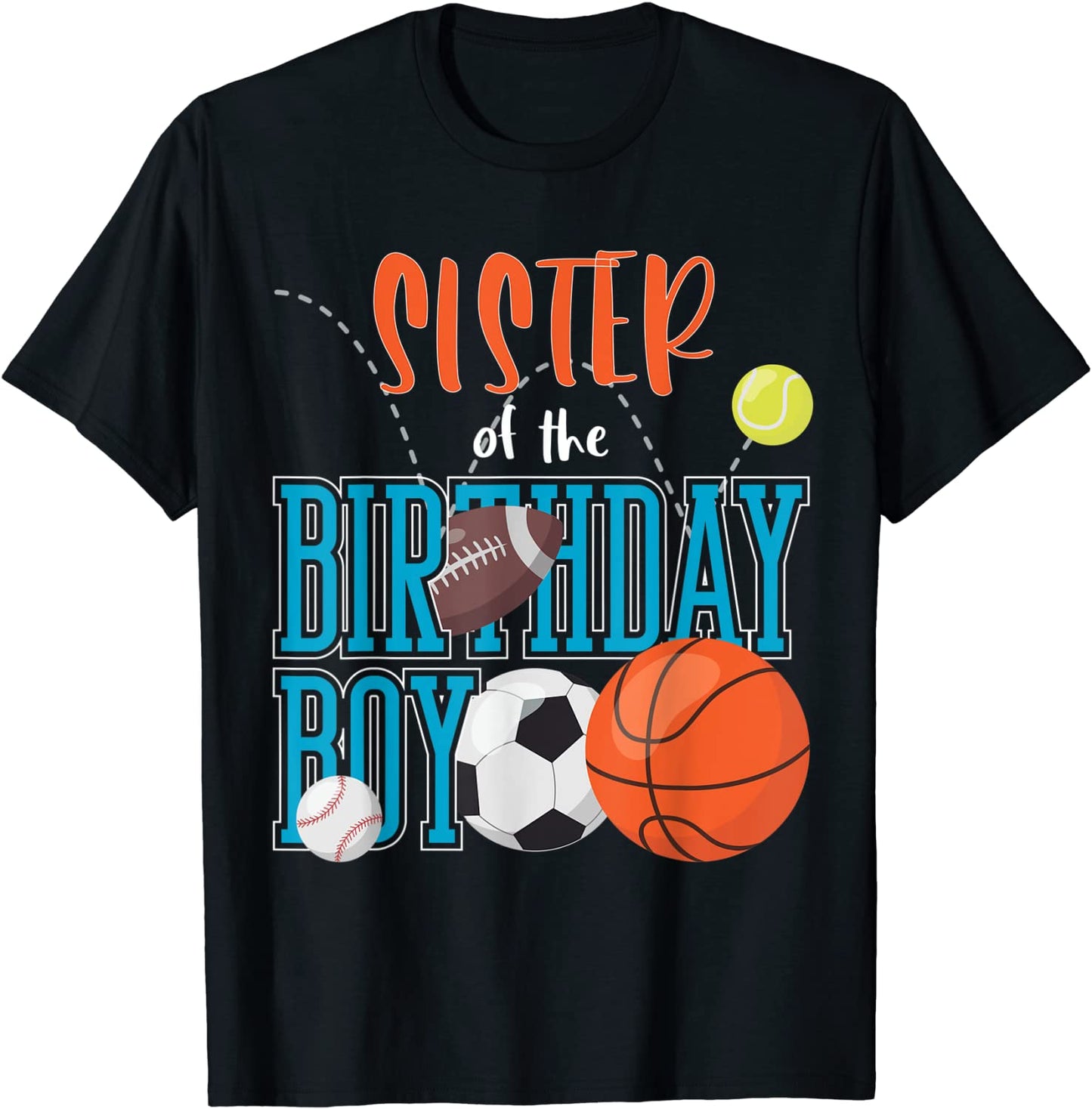 Sister Of The Birthday Boy Sports Matching Family T-Shirt