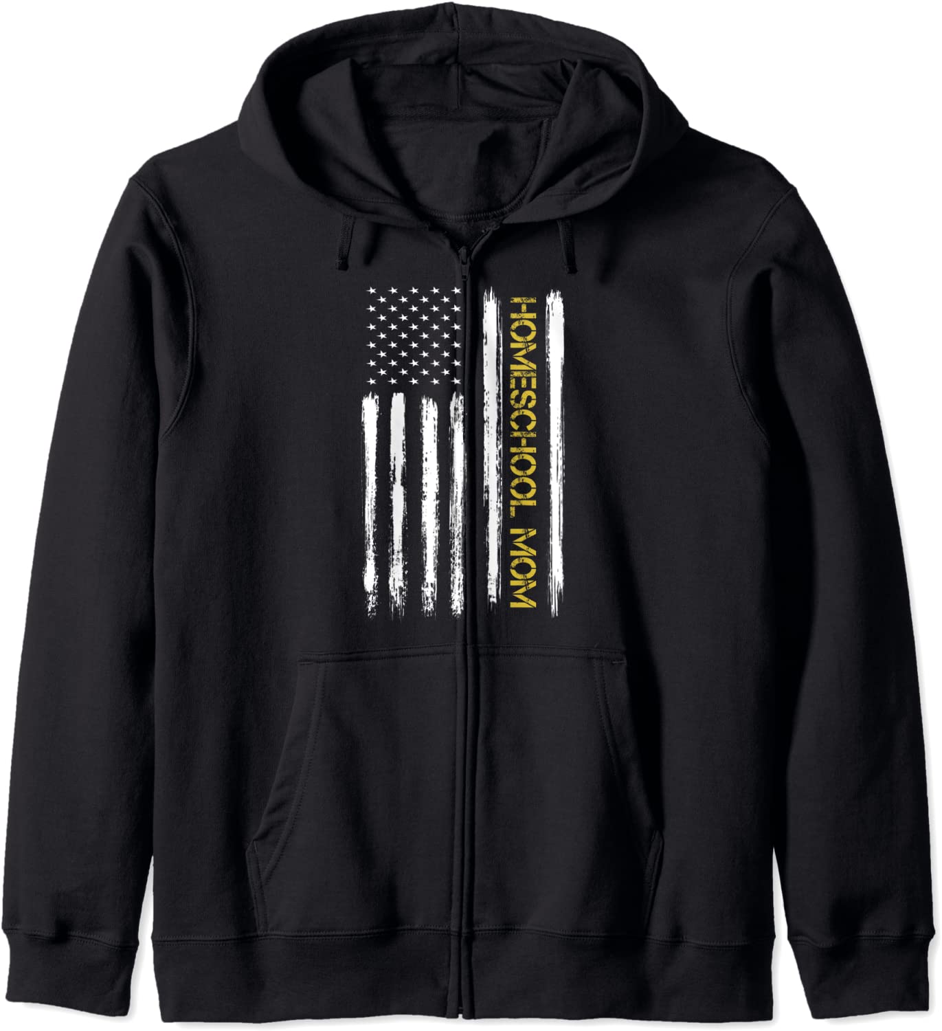American Flag Homeschool Mom Unschooling Mom Homeschooled Hoodie