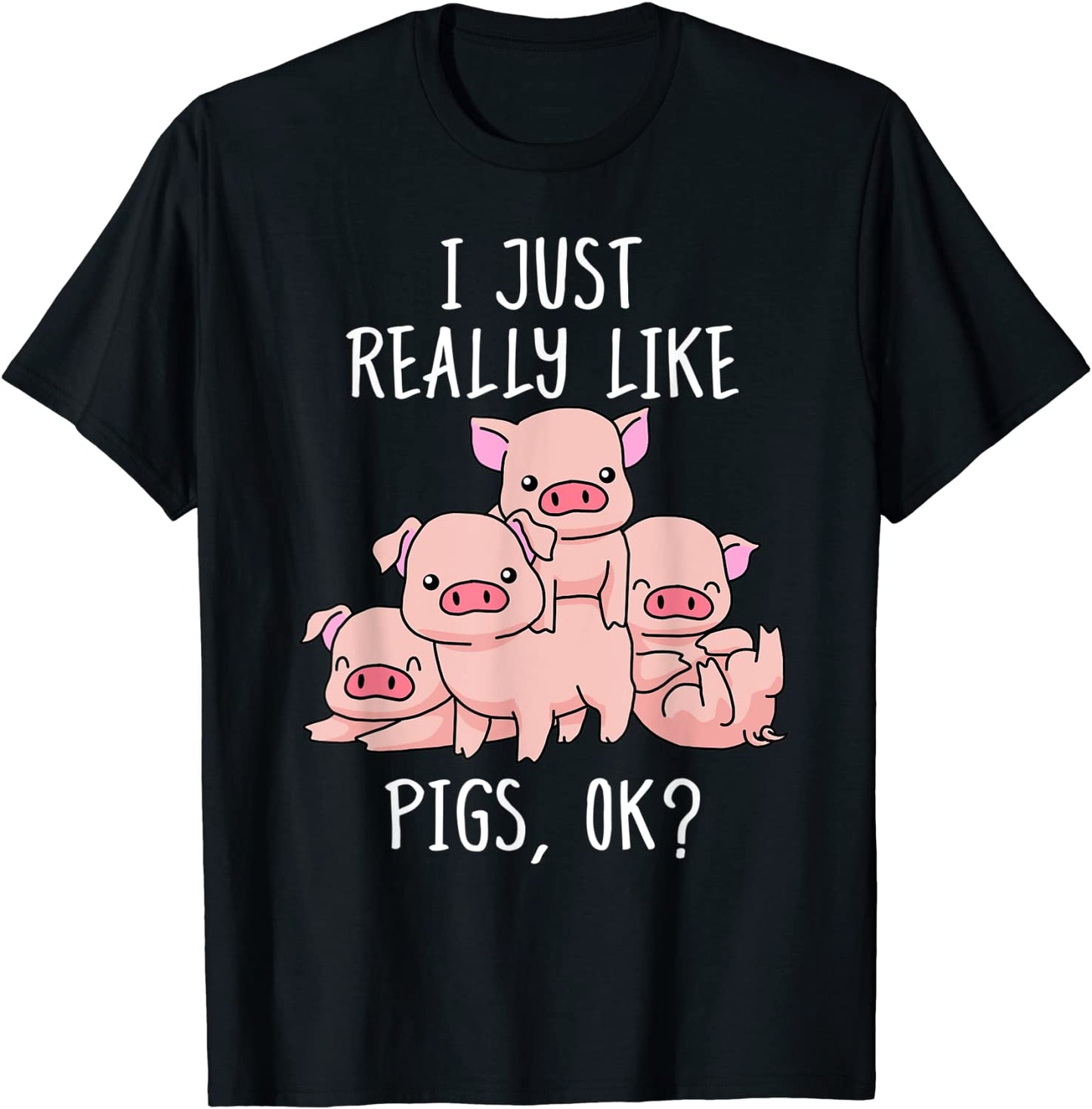 Love Pig Shirt Women Pig Gifts Pigs Tshirt Men Cute Swine T-Shirt