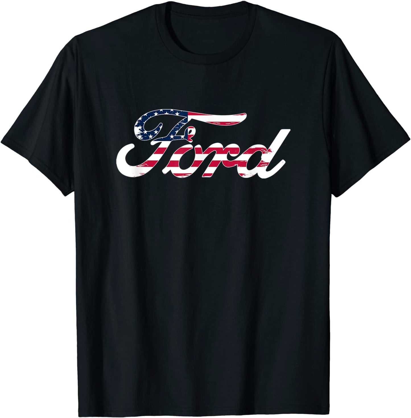 Ford Script American Flag Logo T-Shirt