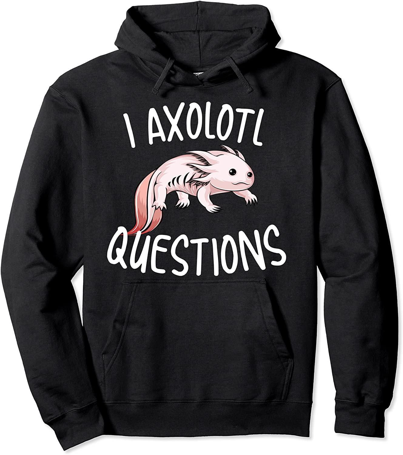 Funny I Axolotl Questions Gift Kids Youths Cool Kawaii Lover Pullover Hoodie