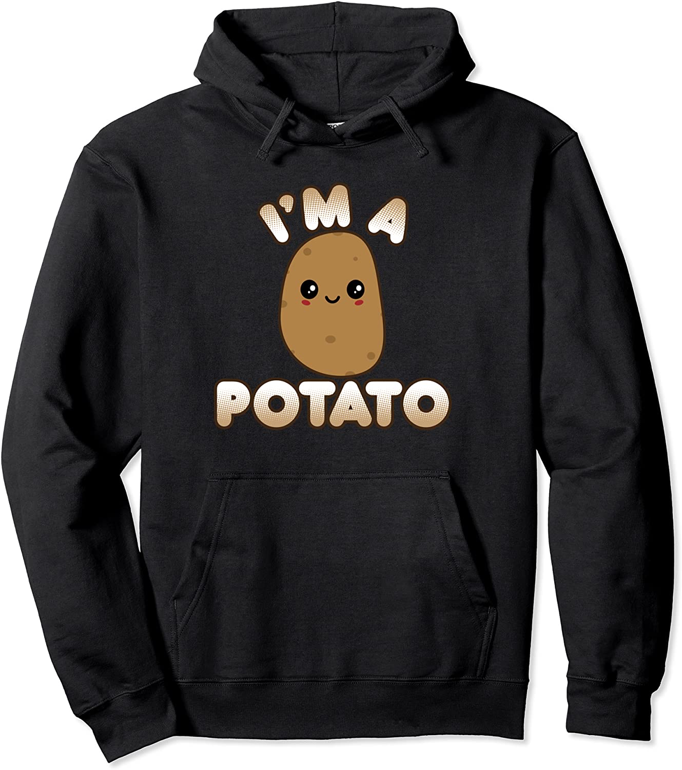 Funny Potato Costume Cute Kawaii Style Smiling Im A Potato Pullover Hoodie
