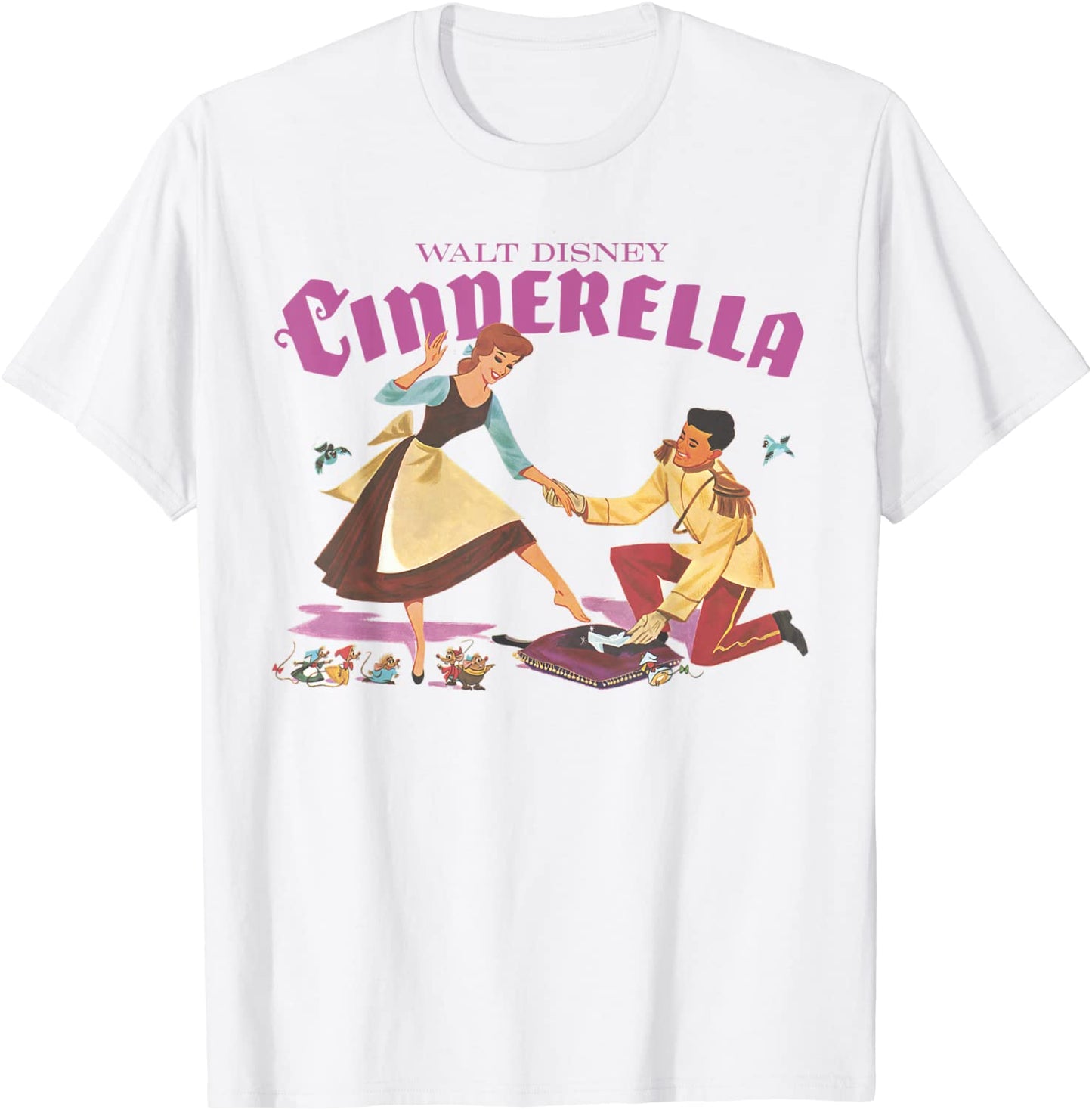 Disney Cinderella Shoe Fitting Title Logo T-Shirt