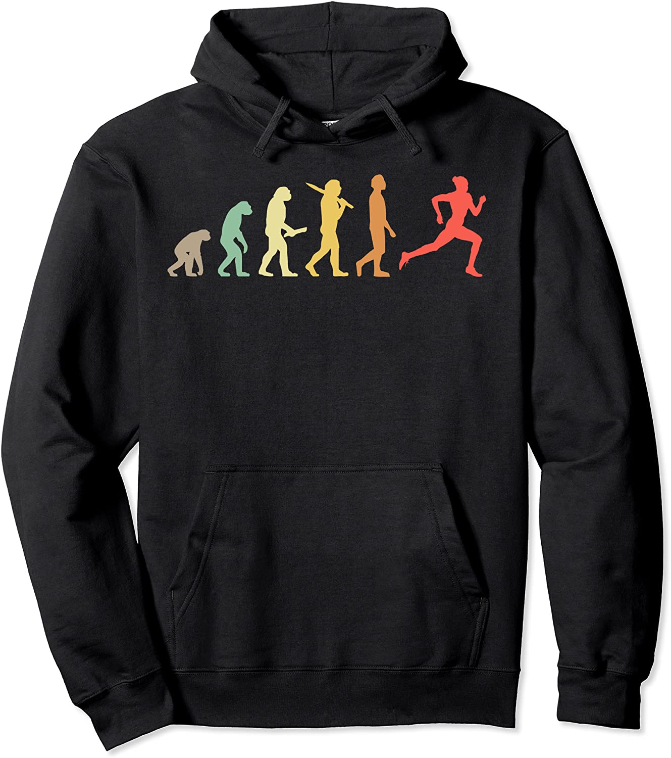 Retro Running Evolution Gift For Runners Joggers Pullover Hoodie