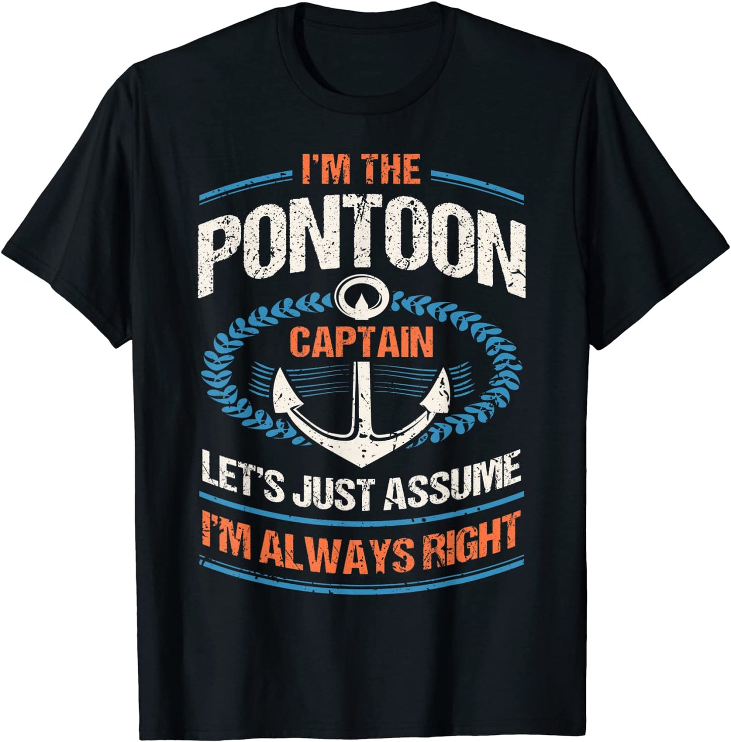 Retro Pontoon Boat Owner Gift - Im The Pontoon Boat Captain T-Shirt